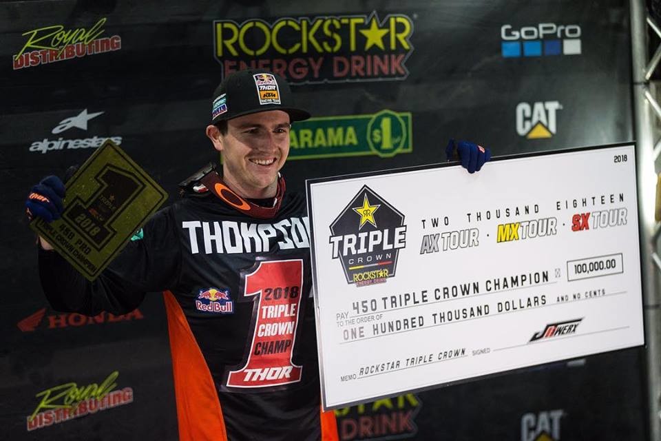 Cole Thompson claimed the $100,000 Triple Crown overall and the SX1 title.