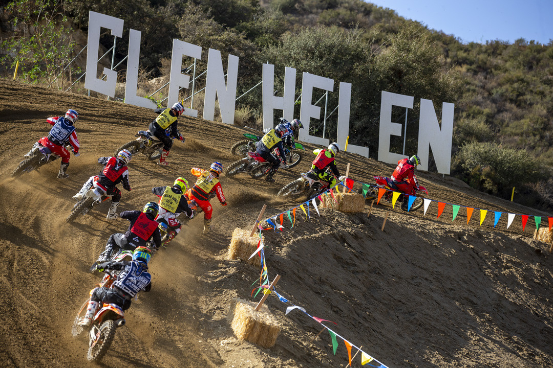 Event participants compete at Red Bull Day In The Dirt At Glen Helen Raceway in San Bernardino, California, USA on 23 November, 2018.