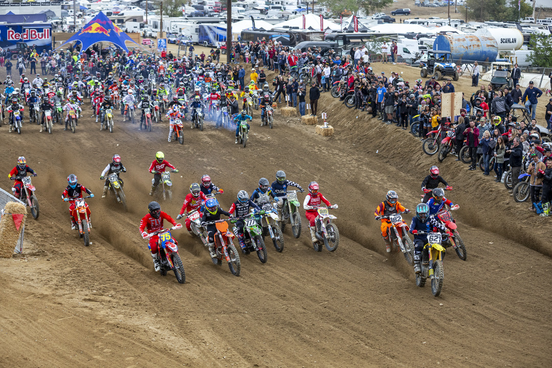 Event participants compete at Red Bull Day In The Dirt At Glen Helen Raceway in San Bernardino, California, USA on 23 November, 2018.