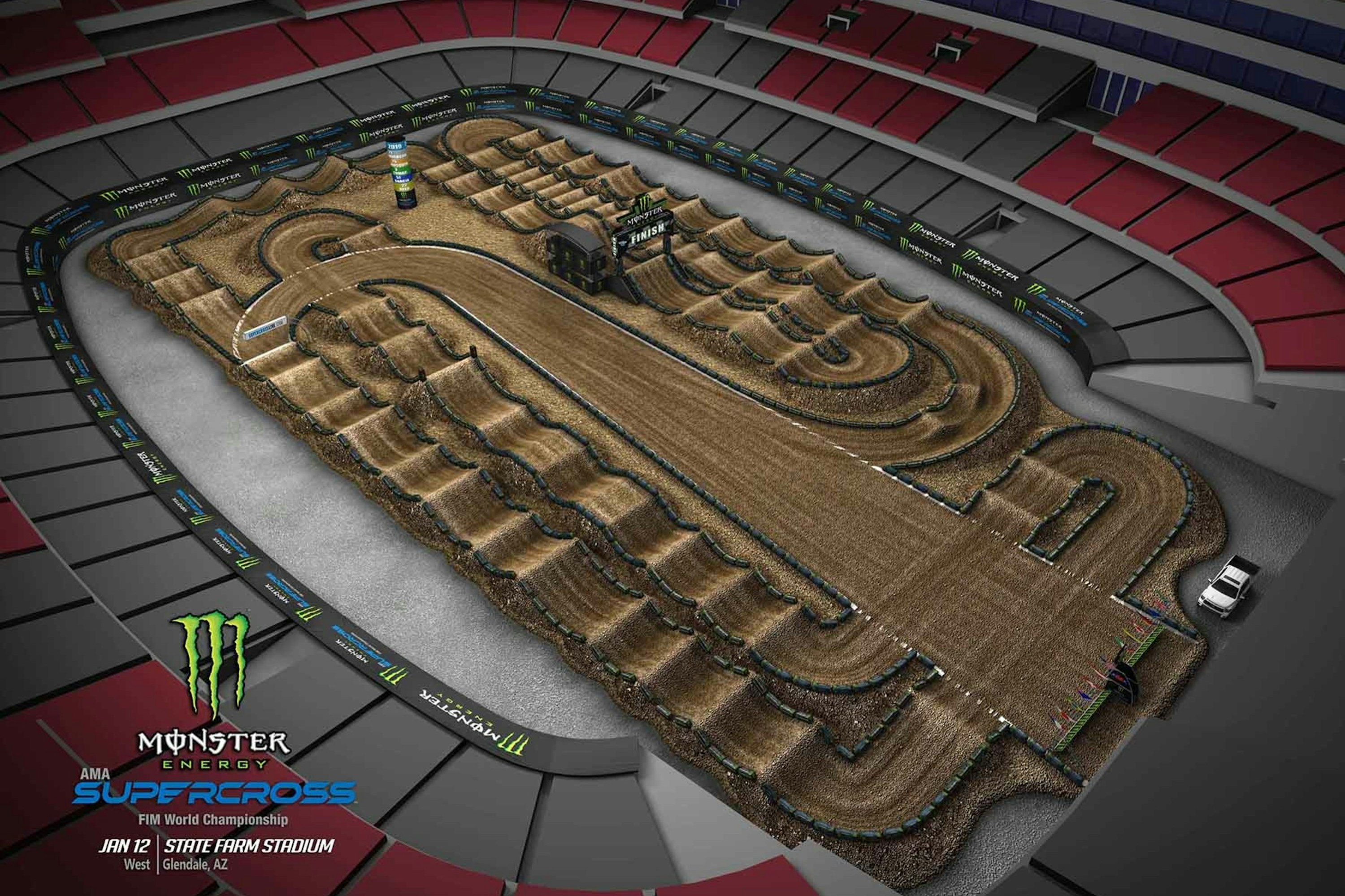 2019 Glendale Animated Track Map Supercross Racer X