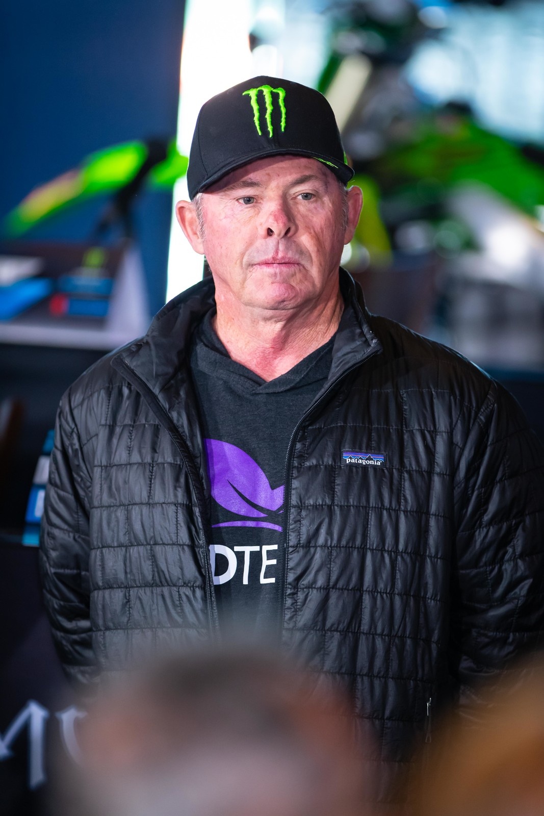 Jeff Ward watches the 2019 Anaheim 1 press conference.