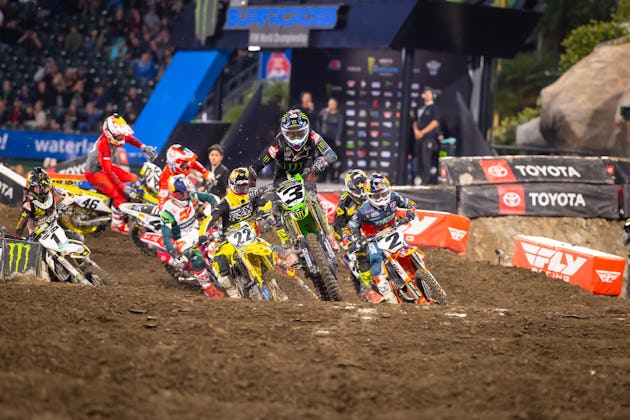 After getting the holeshot in the third main event, Tomac never looked back.