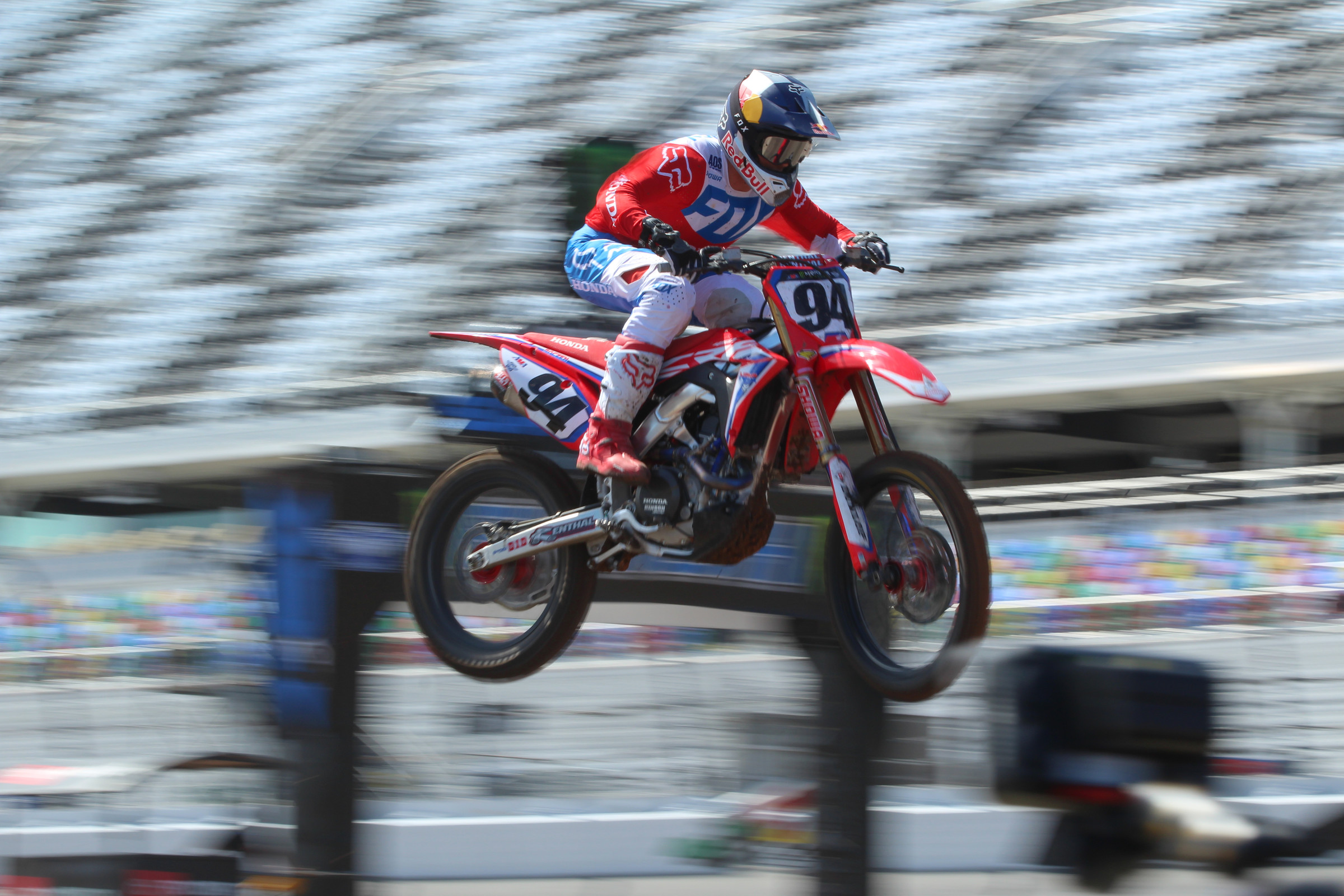 Honda HRC's Ken Roczen during the media day practice on Friday.