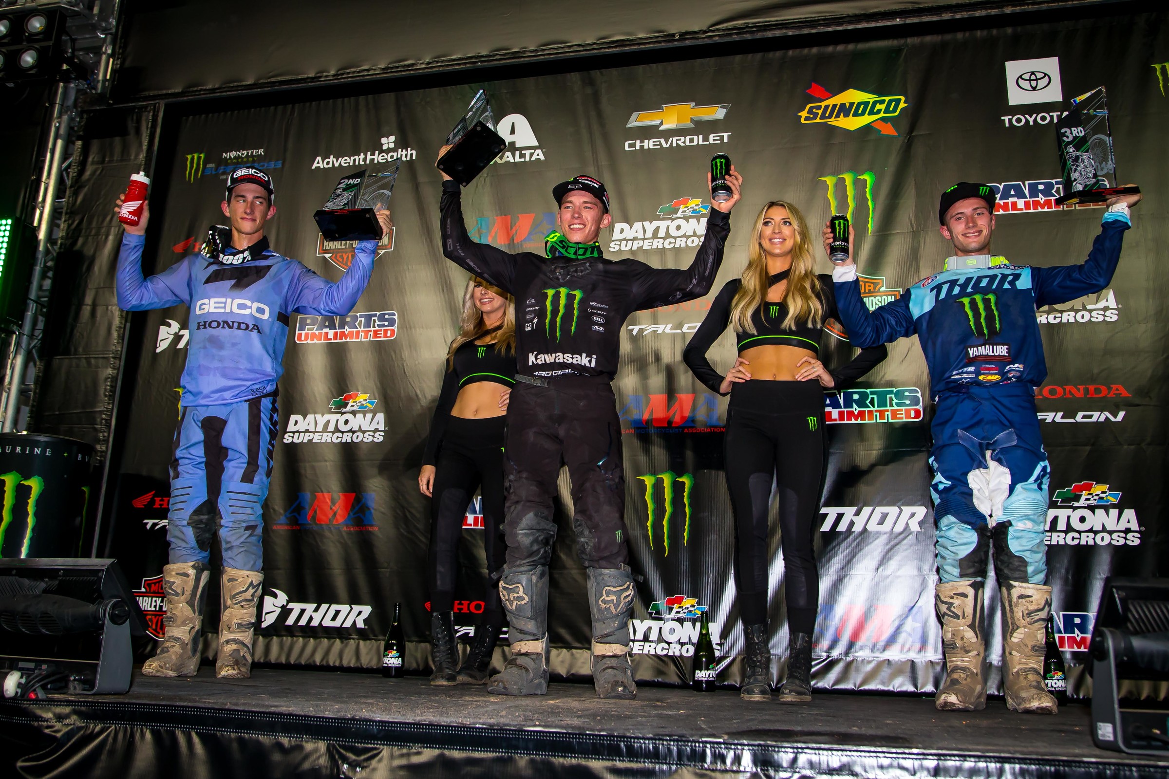 The 250SX East Region podium.