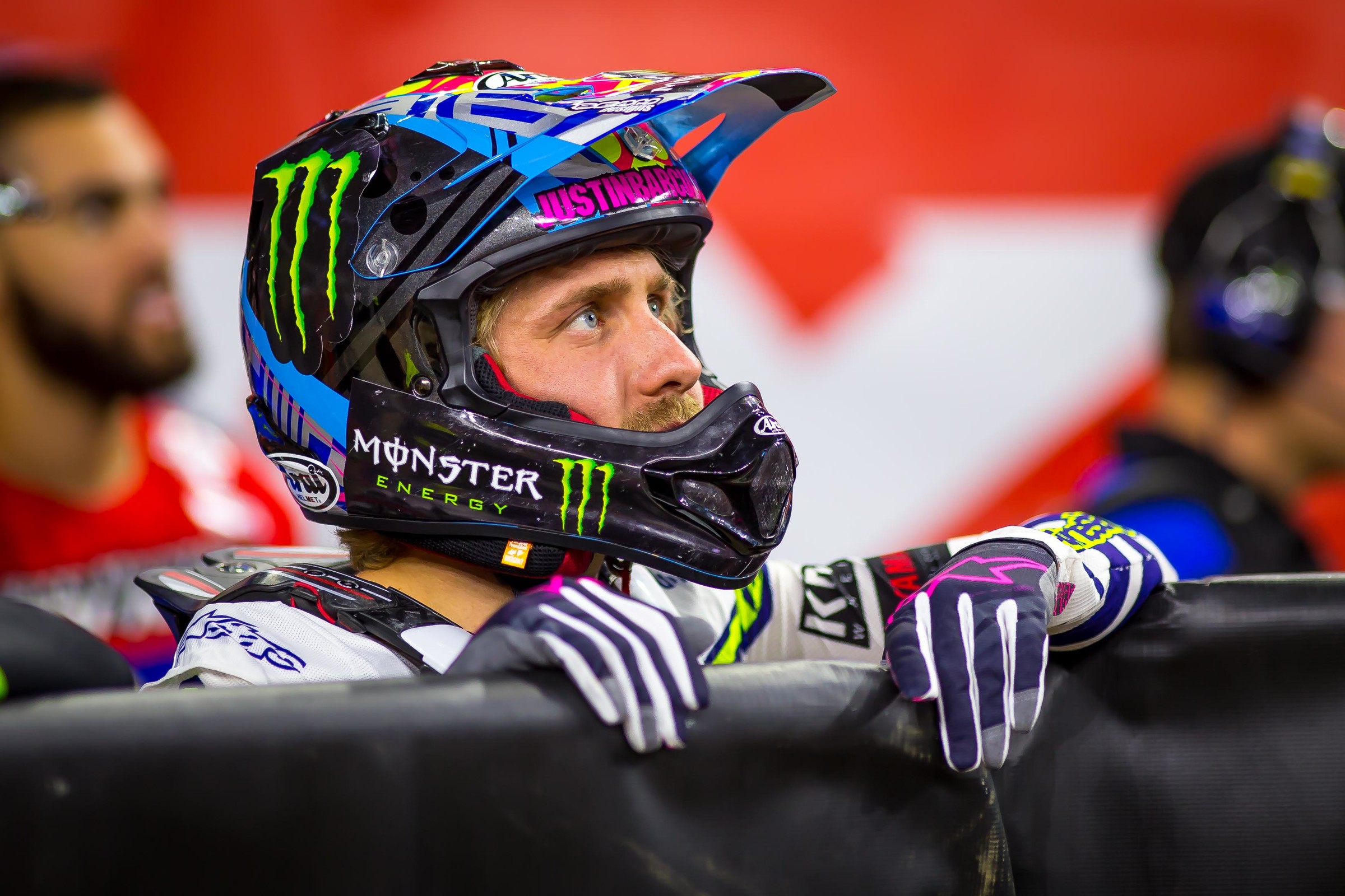 Justin Barcia was eleventh in the first 450SX main event.