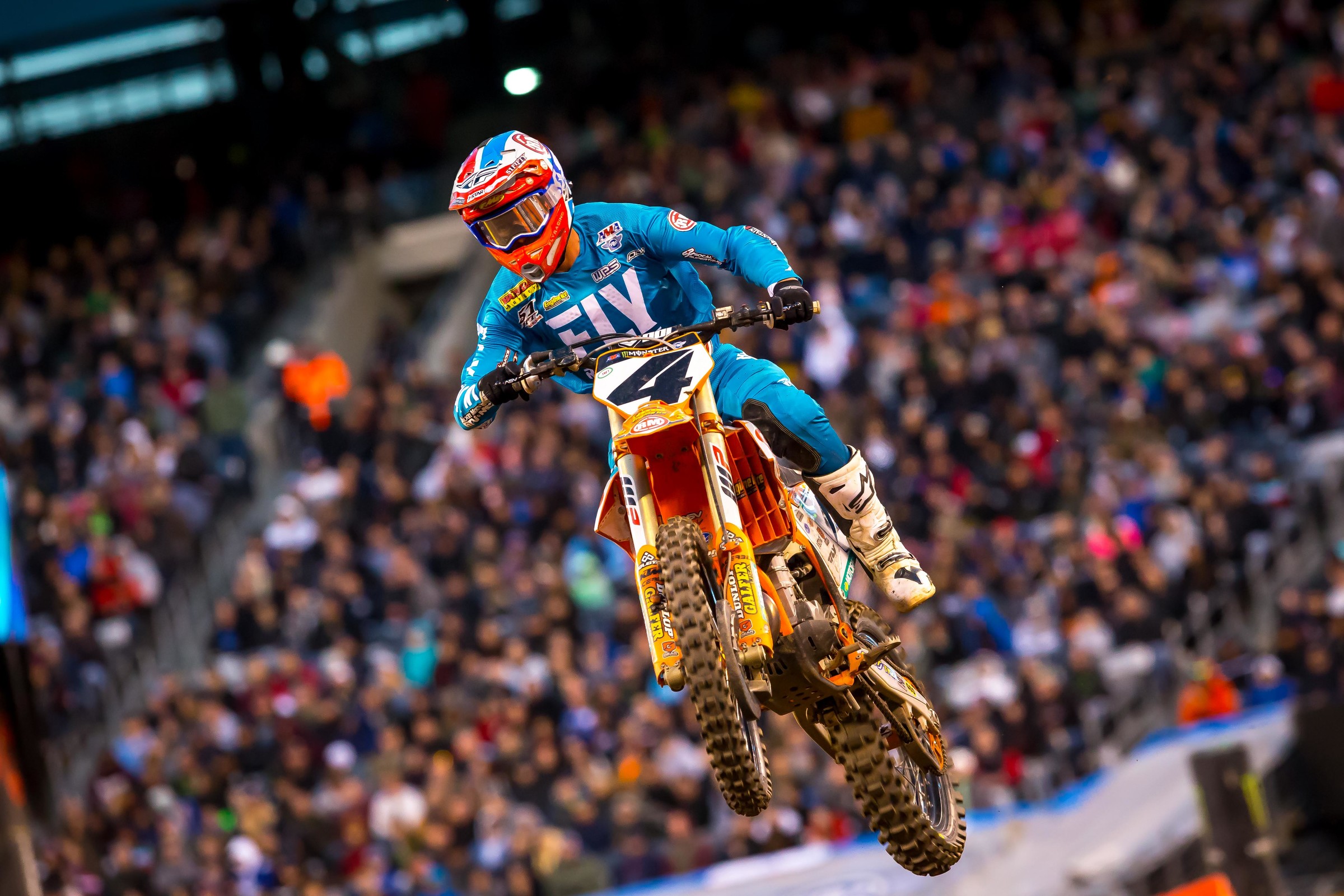 Baggett finished in fourth place in the 450SX main event.
