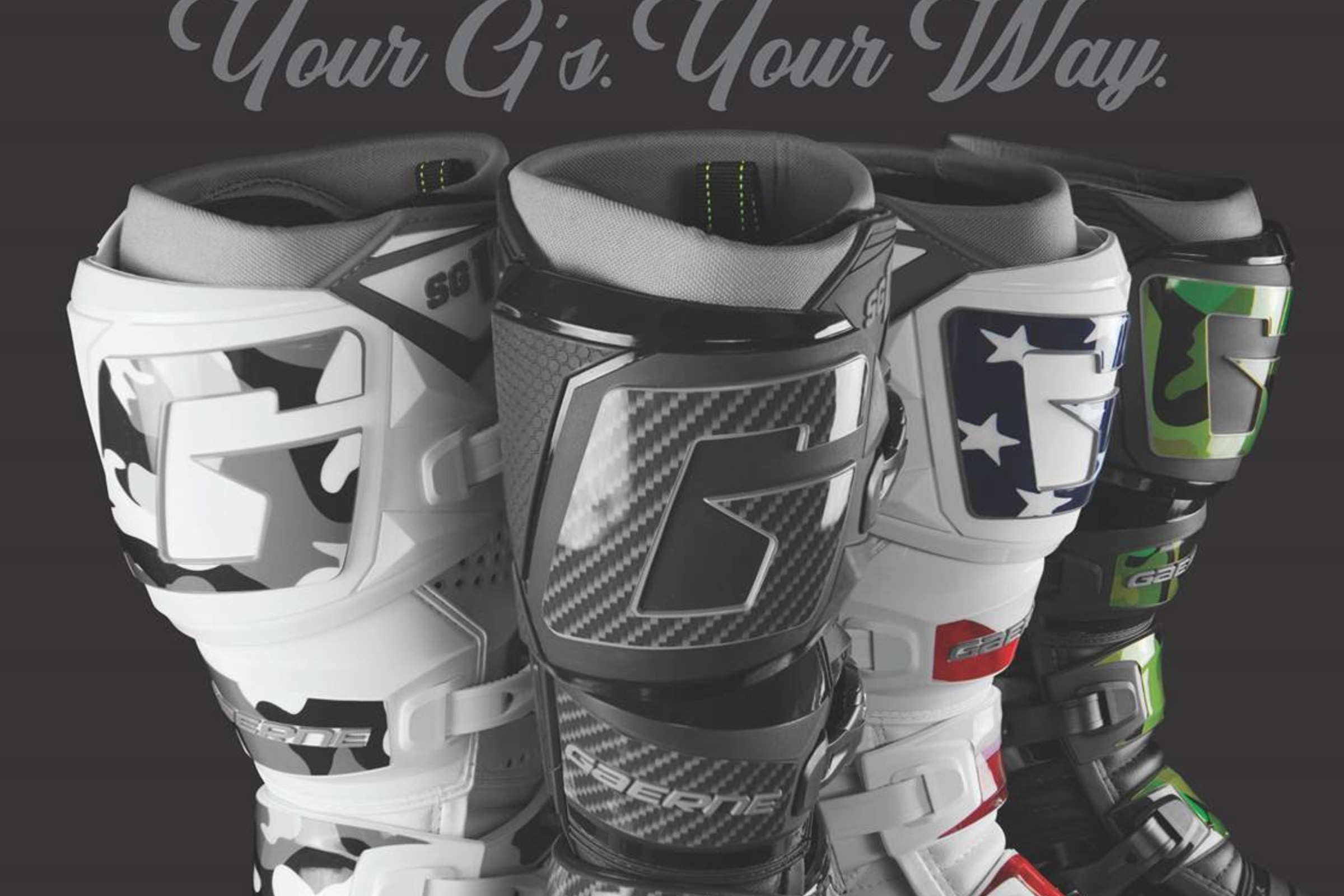 Gaerne Introduces SG 12 Boot Graphics Kits Racer X