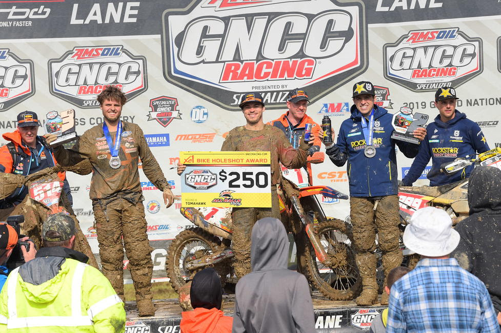 XC1 Open Pro: Kailub Russell (center), Thad Duvall (right), and Steward Baylor Jr. (left).