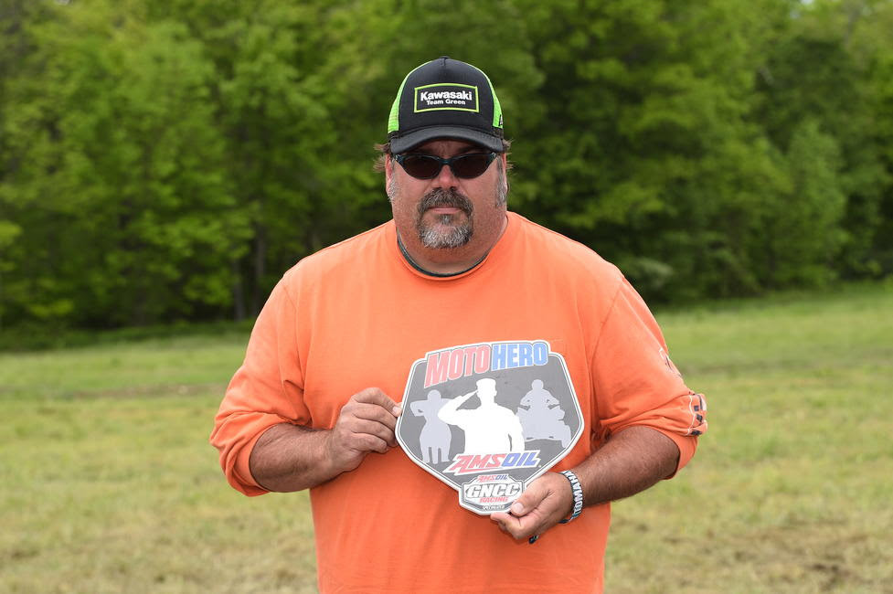 Todd Squire was presented the AMSOIL Moto Hero award at the Dunlop Tomahawk GNCC.
