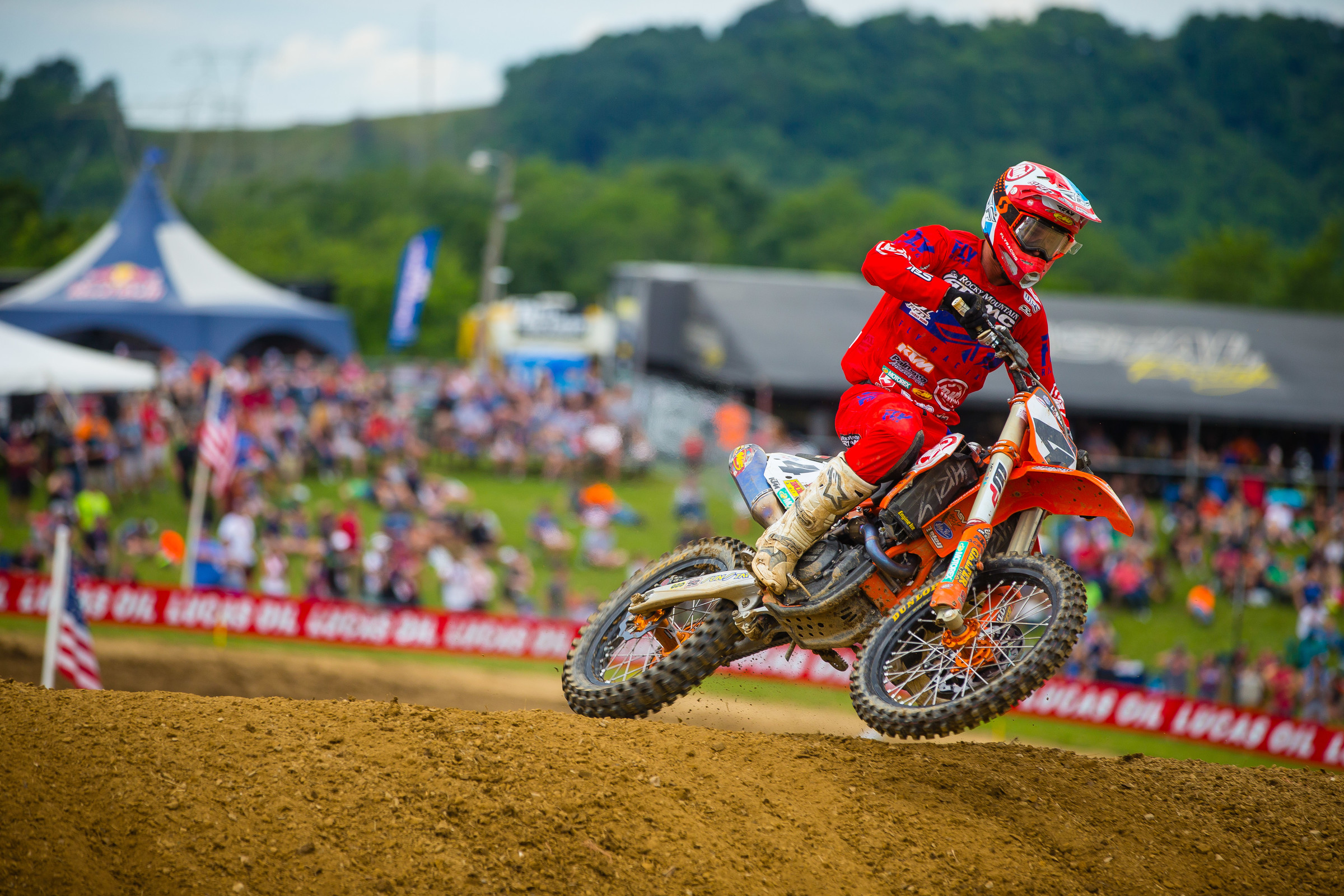 Baggett ran away with the first 450 Class moto win.
