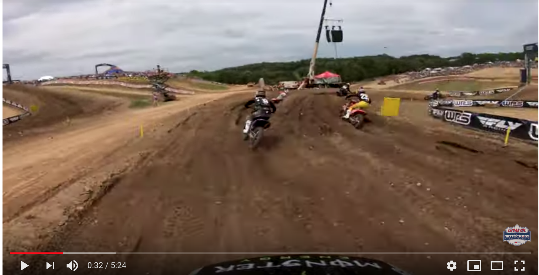 This is the bottom of the downhill rollers, three turns later. Adam is now sixth.