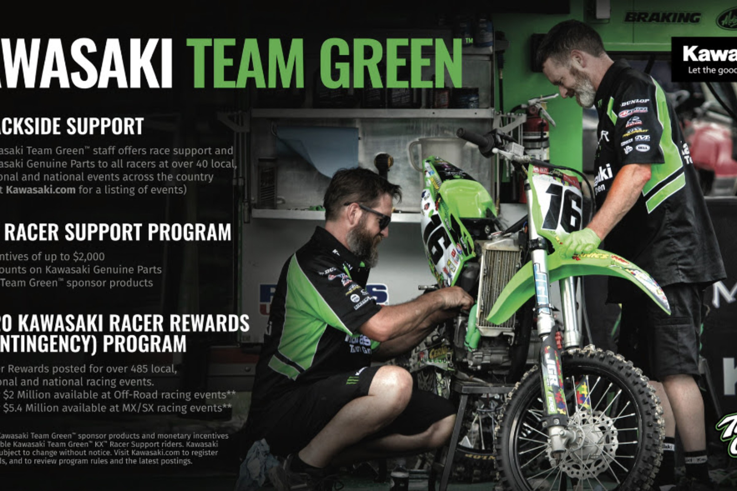 Penelope sund fornuft Ideel Kawasaki Team Green Releases 2020 Racer Rewards Program - Racer X