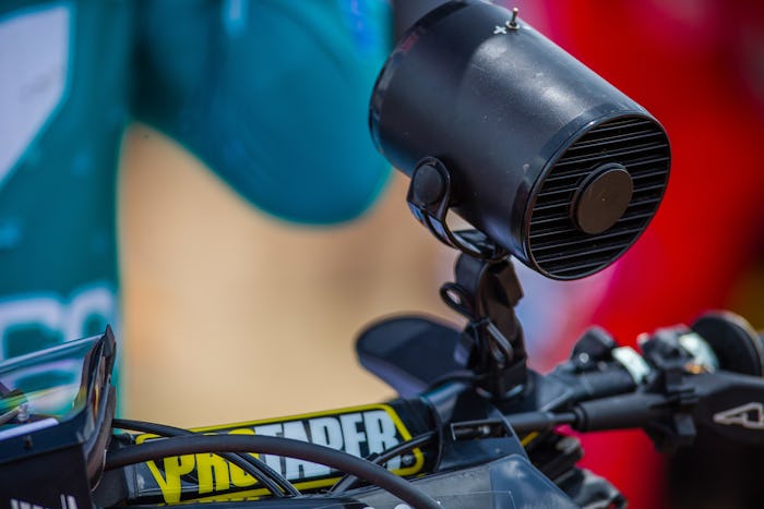 Riders used all kinds of tricks to stay cool.