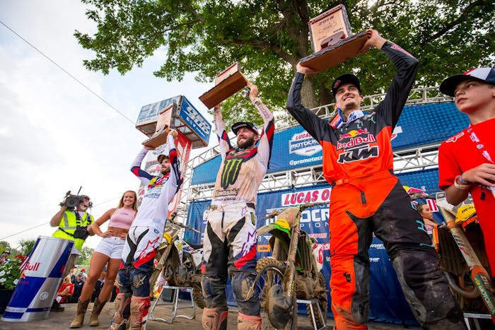 The 450 Class overall podium.