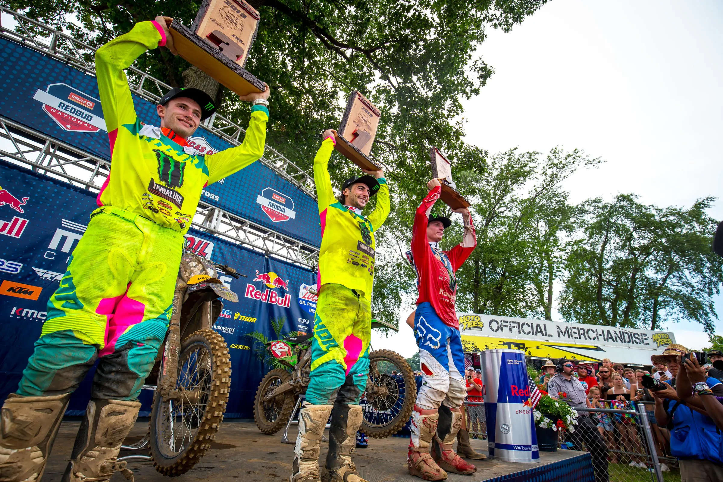 The 250 Class overall podium.