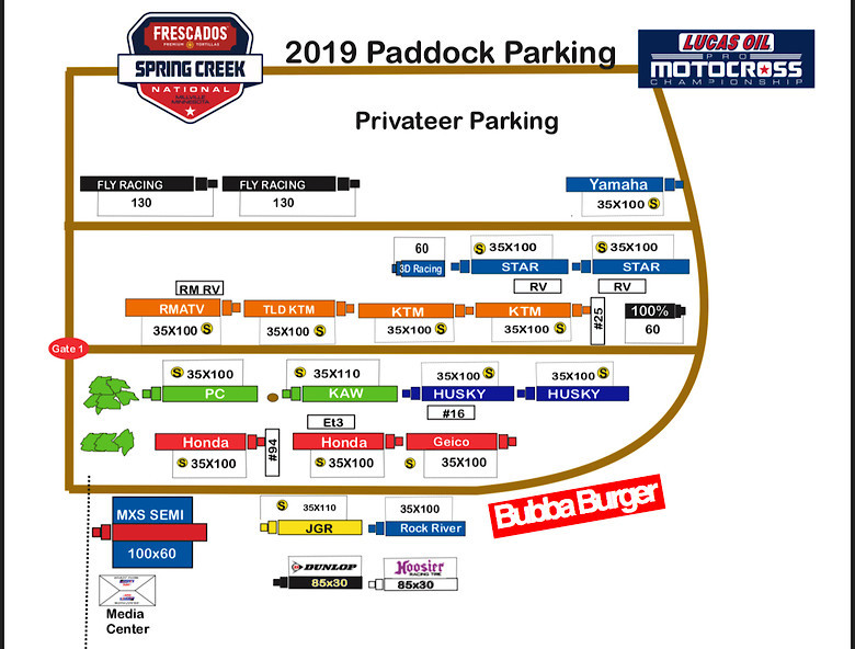 Crutcher will pit from the Bubba Burger truck.