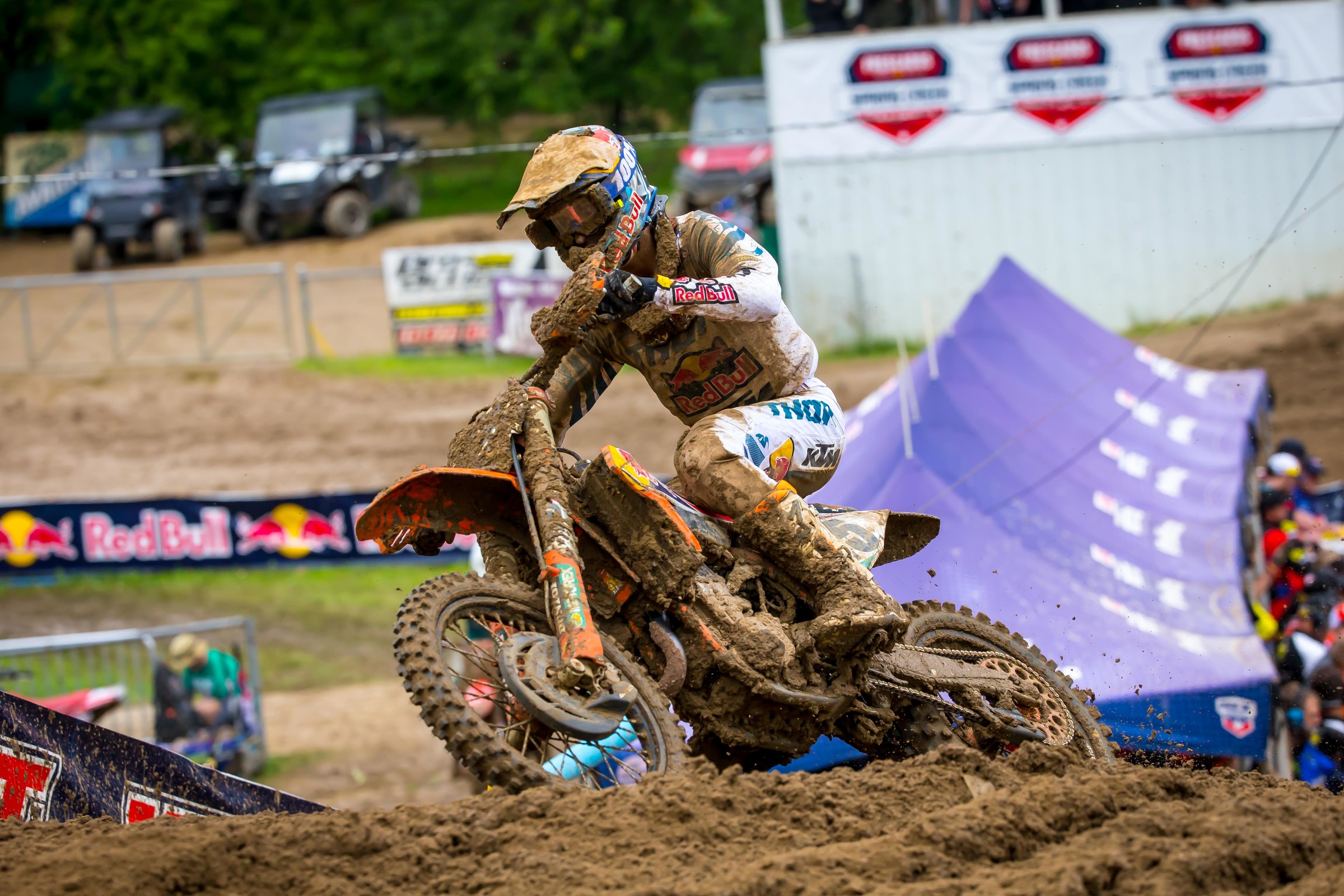 Second race in a row where an early crash sunk Musquin's hopes for a win.