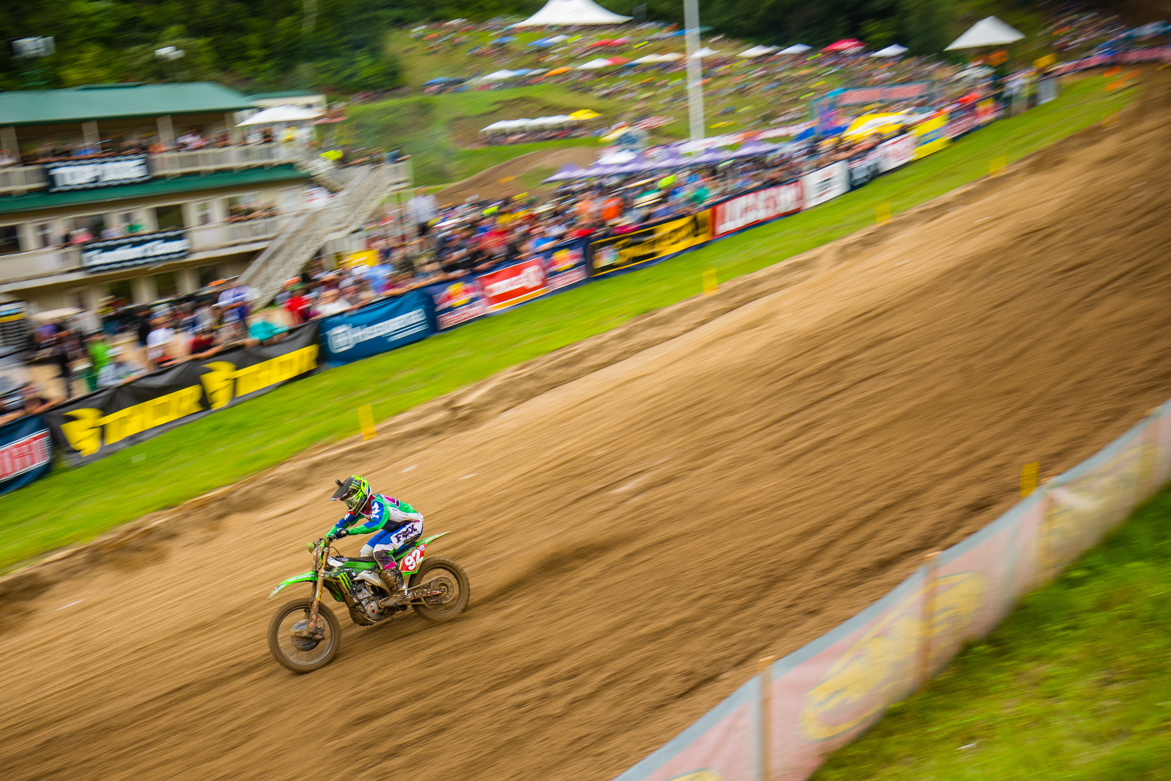 Matthes suggests built-in breaks in these banners next to the track. See below.