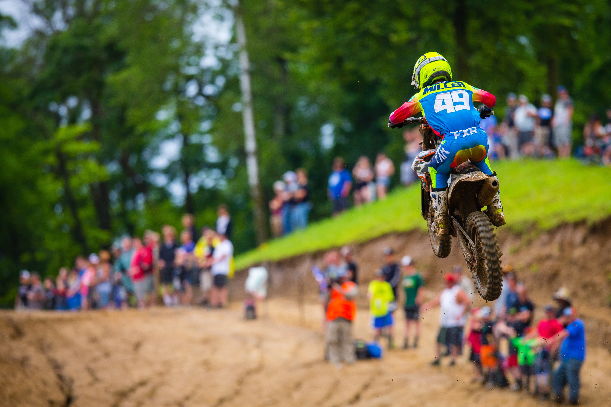 Minnesota's own Henry Miller scored fifth in the first 450 moto.