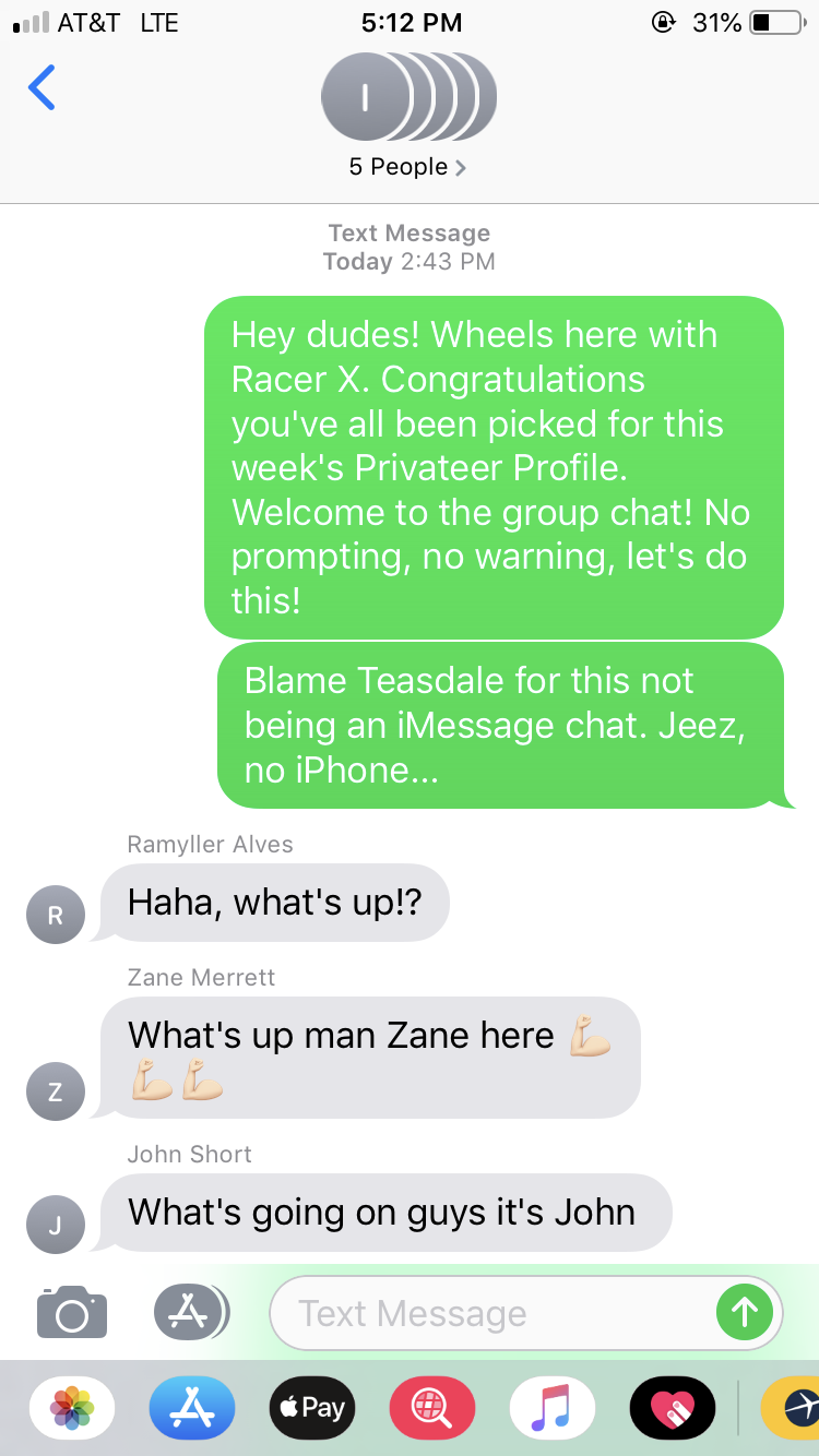 A Group Chat With Privateers Talking About 19 Spring Creek Motocross Racer X Online