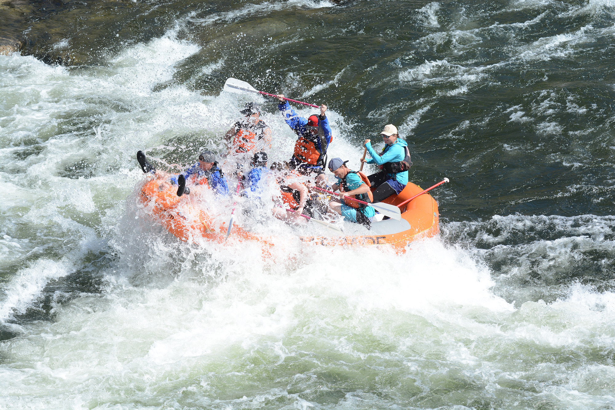 If you look closely you can see Kris Keefer's legs hanging over the bow.