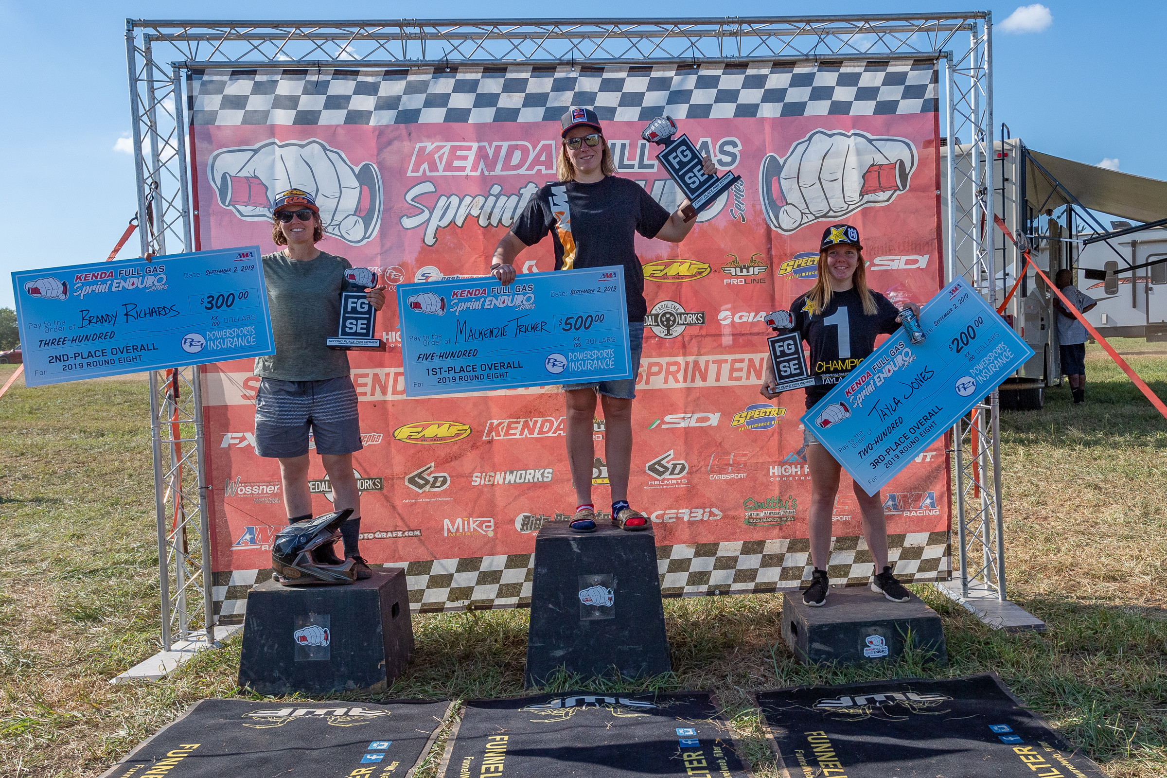 Women's Pro class overall podium at the final round.