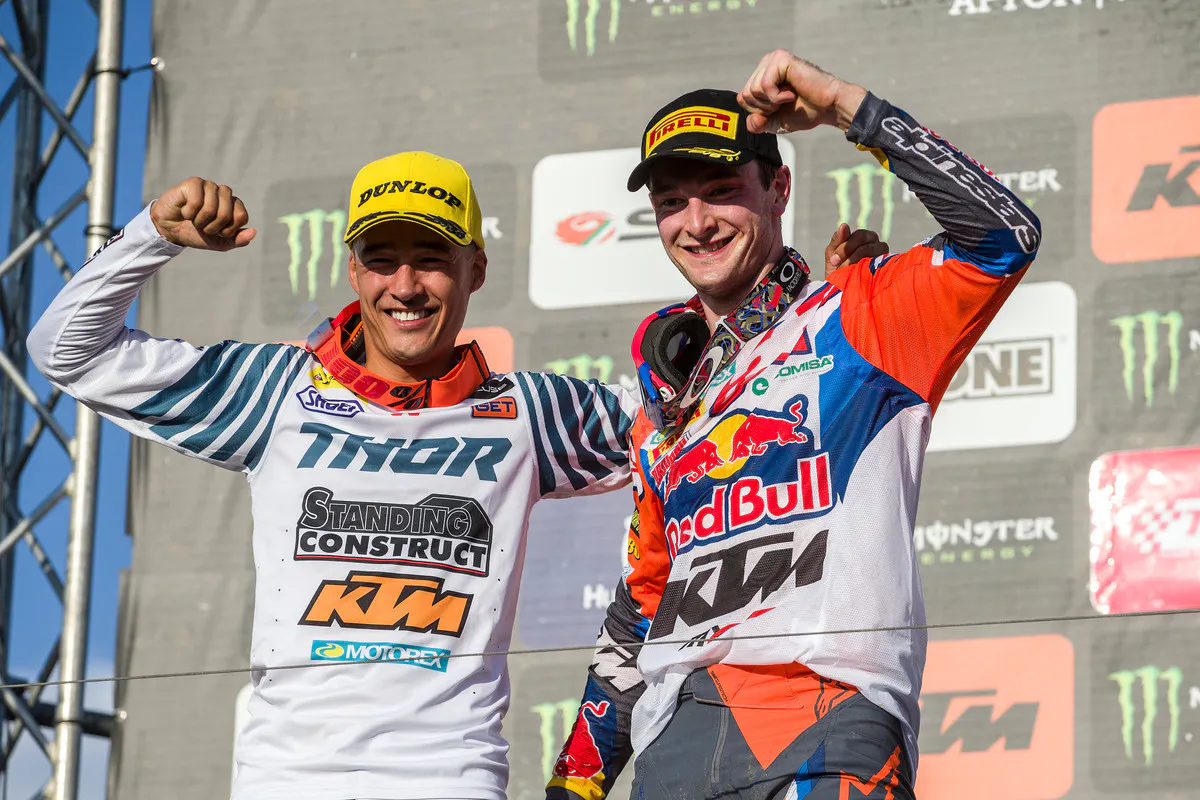 While the MX2 rider for the Dutch MXoN team hasn't been named yet (it's between Calvin Vlaanderen and Roan Van De Moosdijk), brand mates Glenn Coldenhoff and Jeffrey Herlings will both represent the country on their home soil.