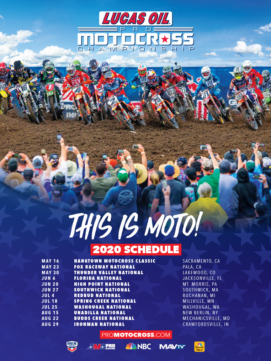 2020 Lucas Oil Pro Motocross Schedule Announced ...