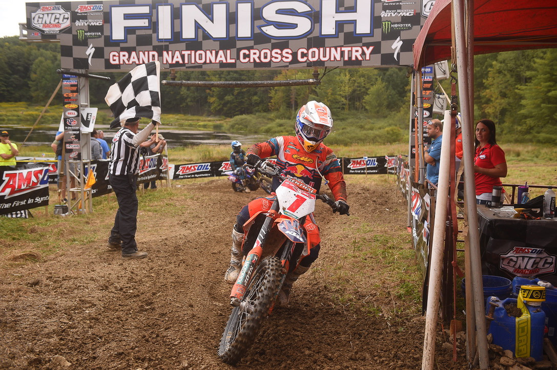 Kailub Russell taking his 60th overall GNCC win.
