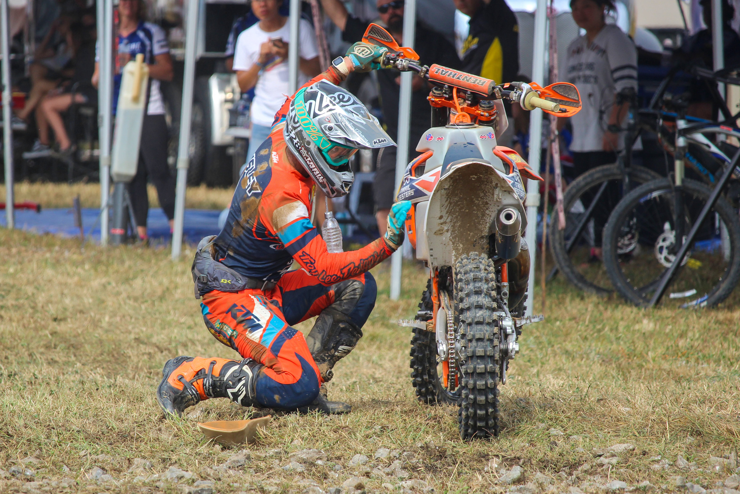 Jesse Ansely ripped out his air filter in the middle of the race.