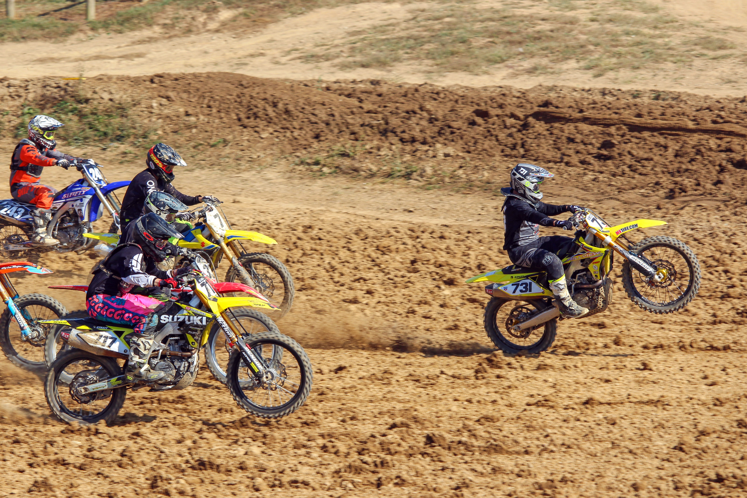 Steven Roman jumped out to an early lead in the 30+ A class on Sunday.