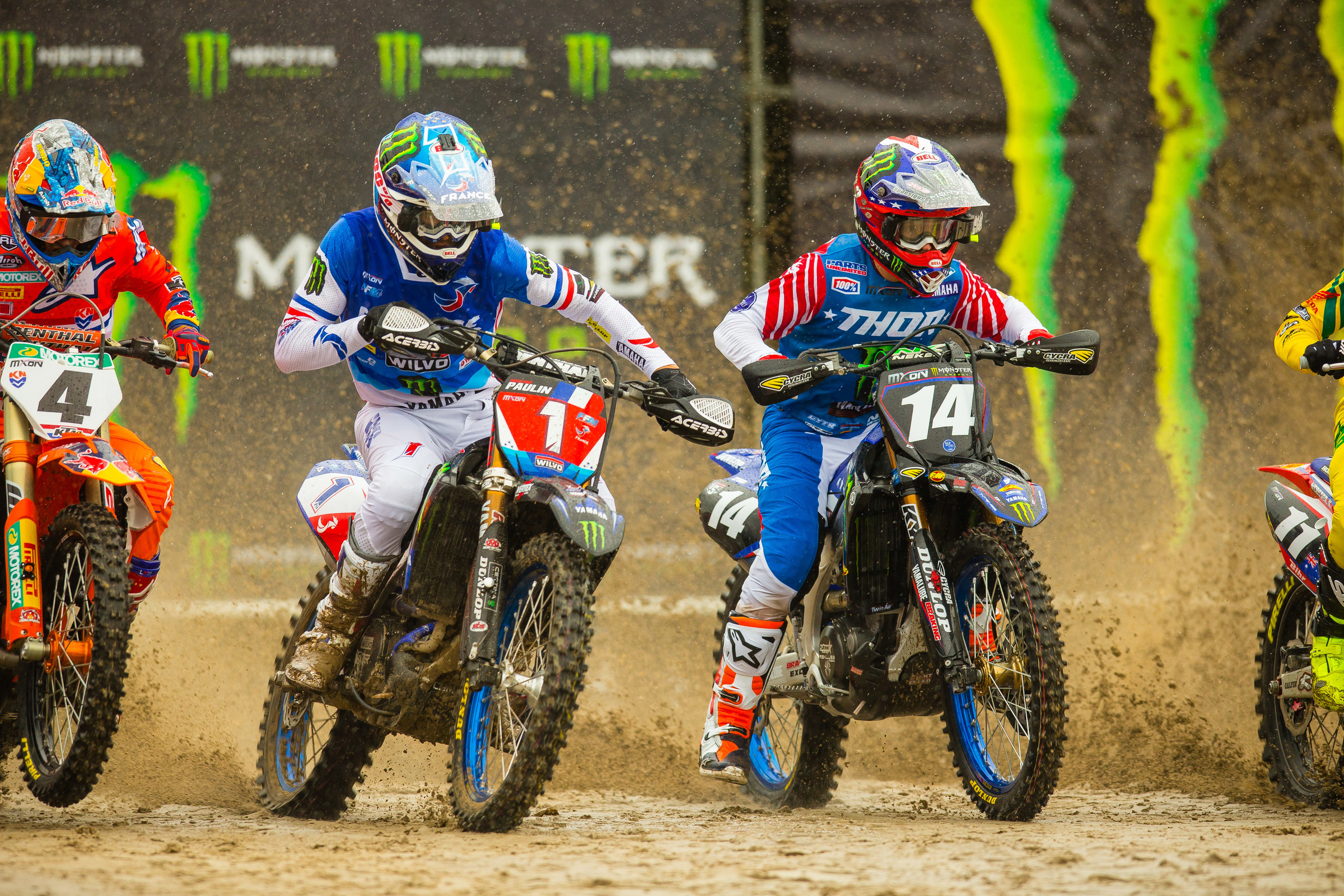 Cooper next to France's Gautier Paulin.