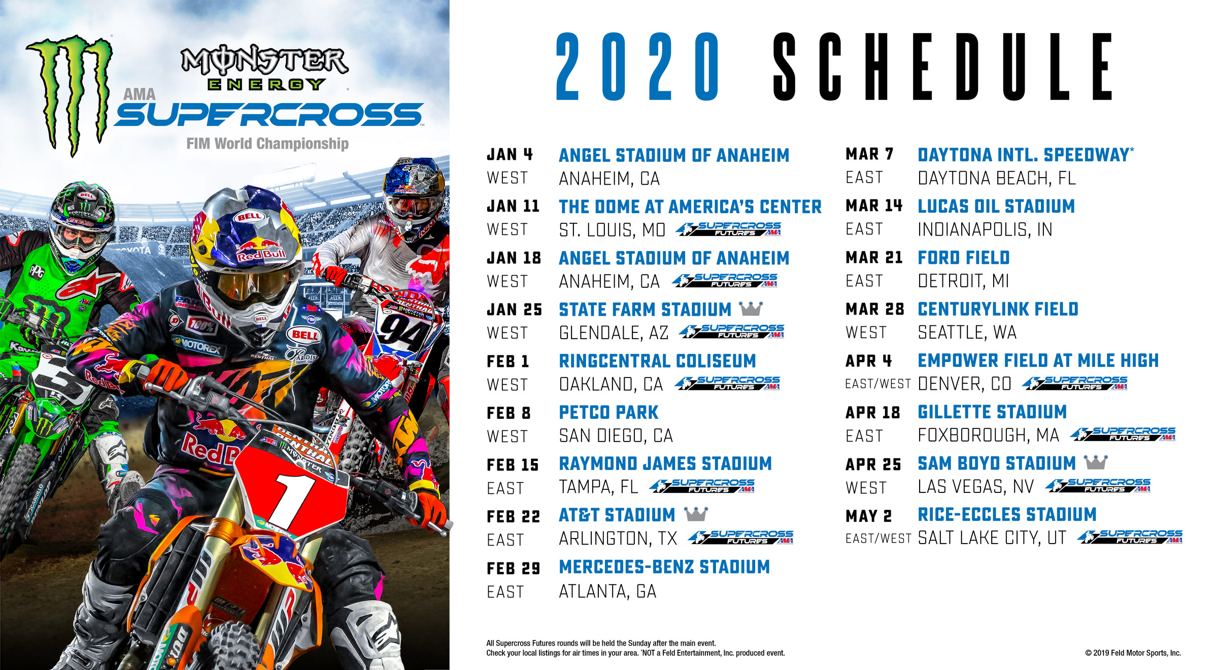 2020 Monster Energy AMA Supercross schedule