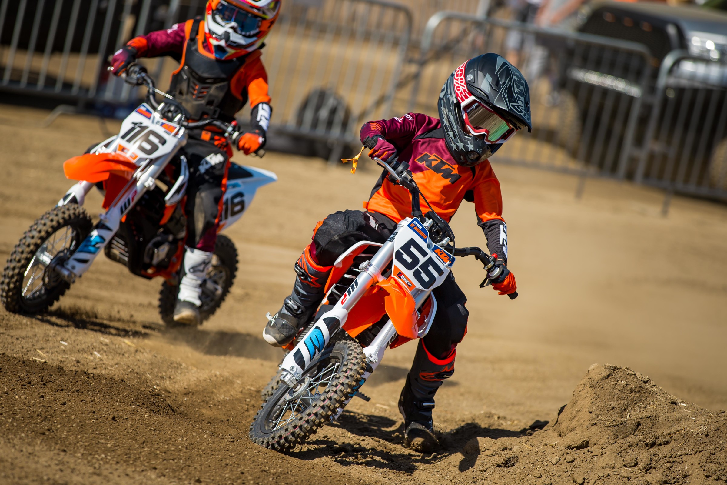 Kids testing out the SX-E 5 at a special minicycle course built at Red Bull Straight Rhythm.