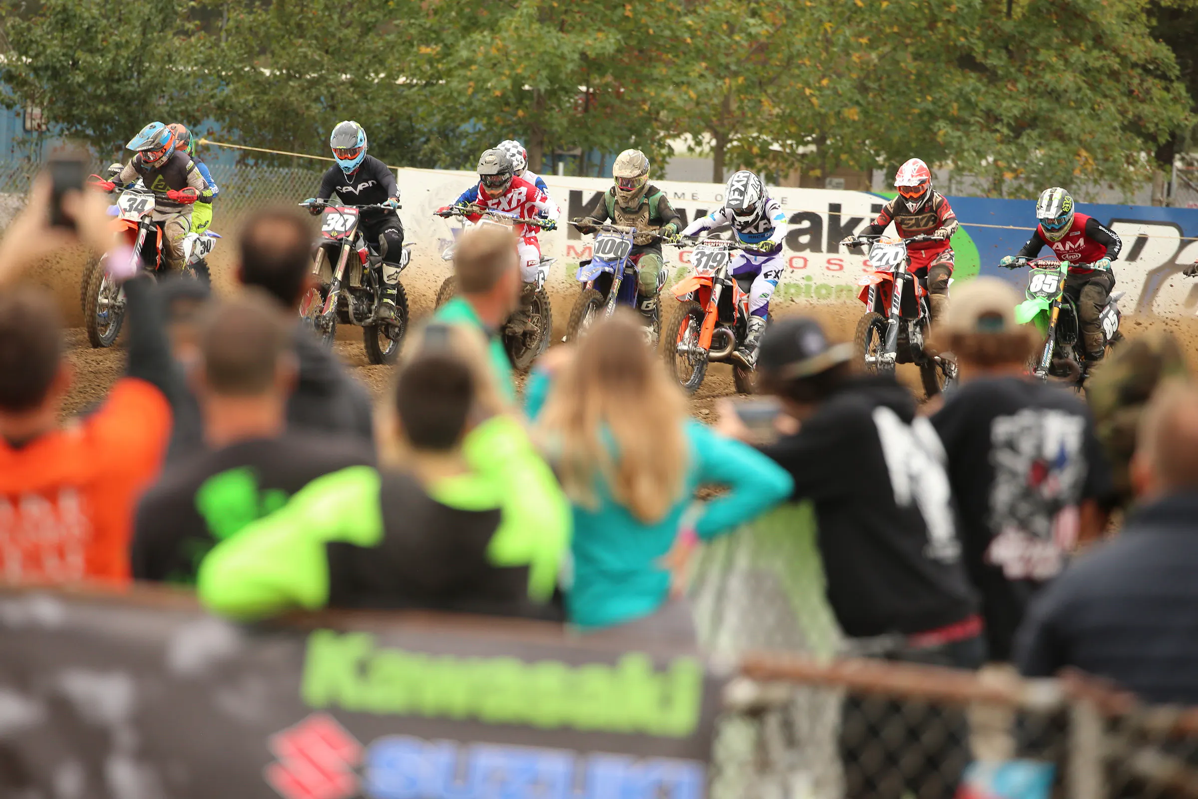 Blasting off the gate at Raceway Park. 