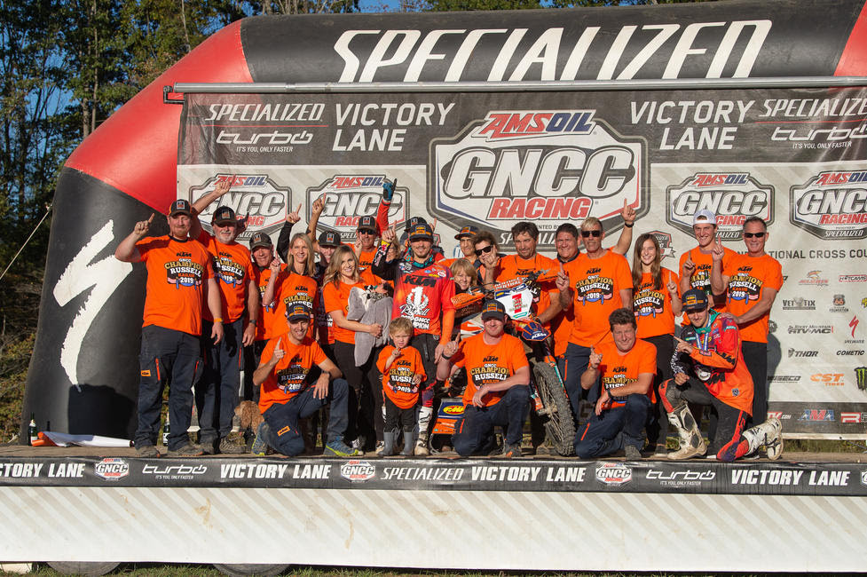 Kailub Russell clinched his seventh-straight GNCC National Championship.