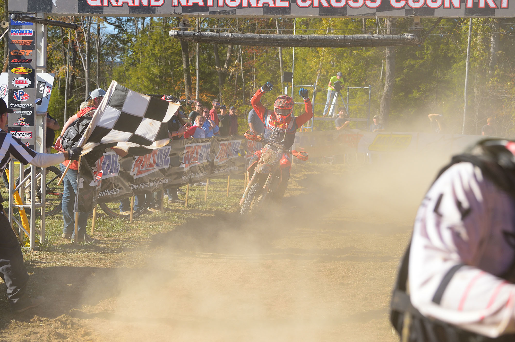 Kelley taking his first overall checkered flag.