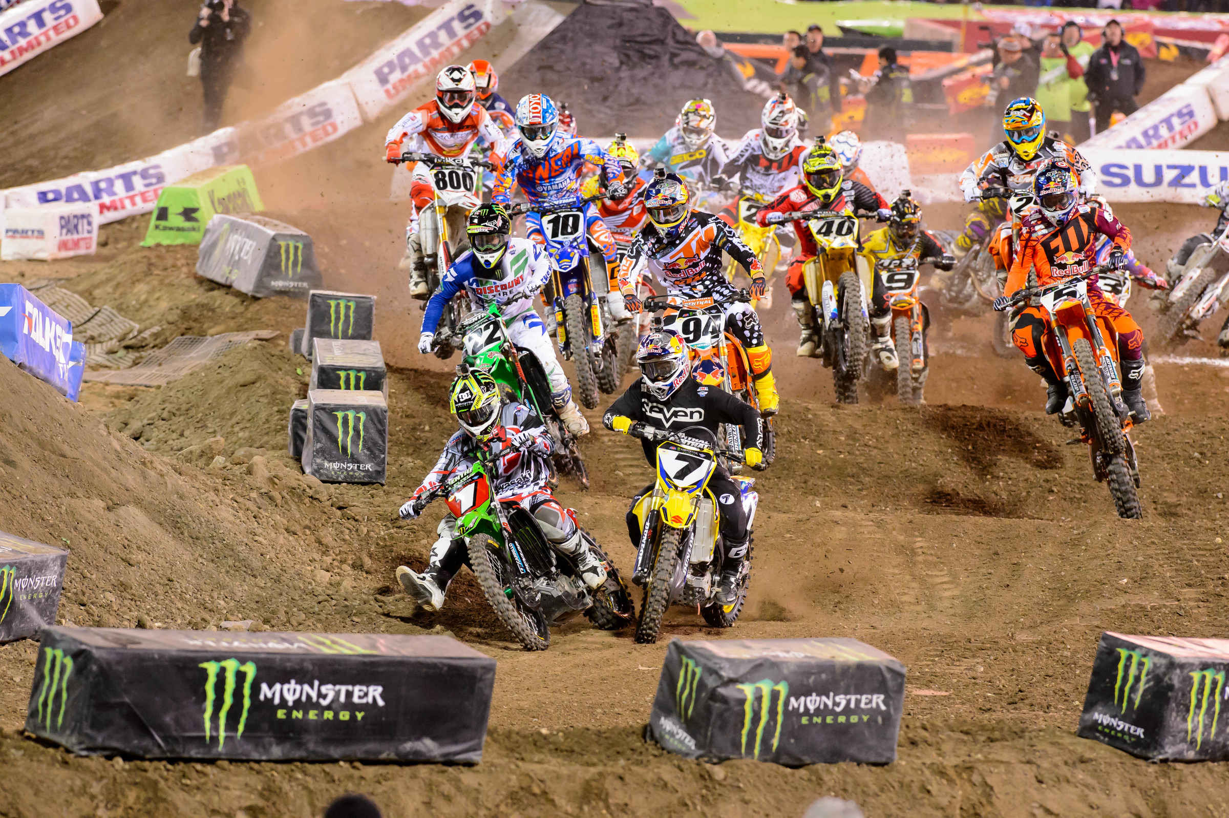 Villopoto at the 2014 Anahiem 3 Supercross.