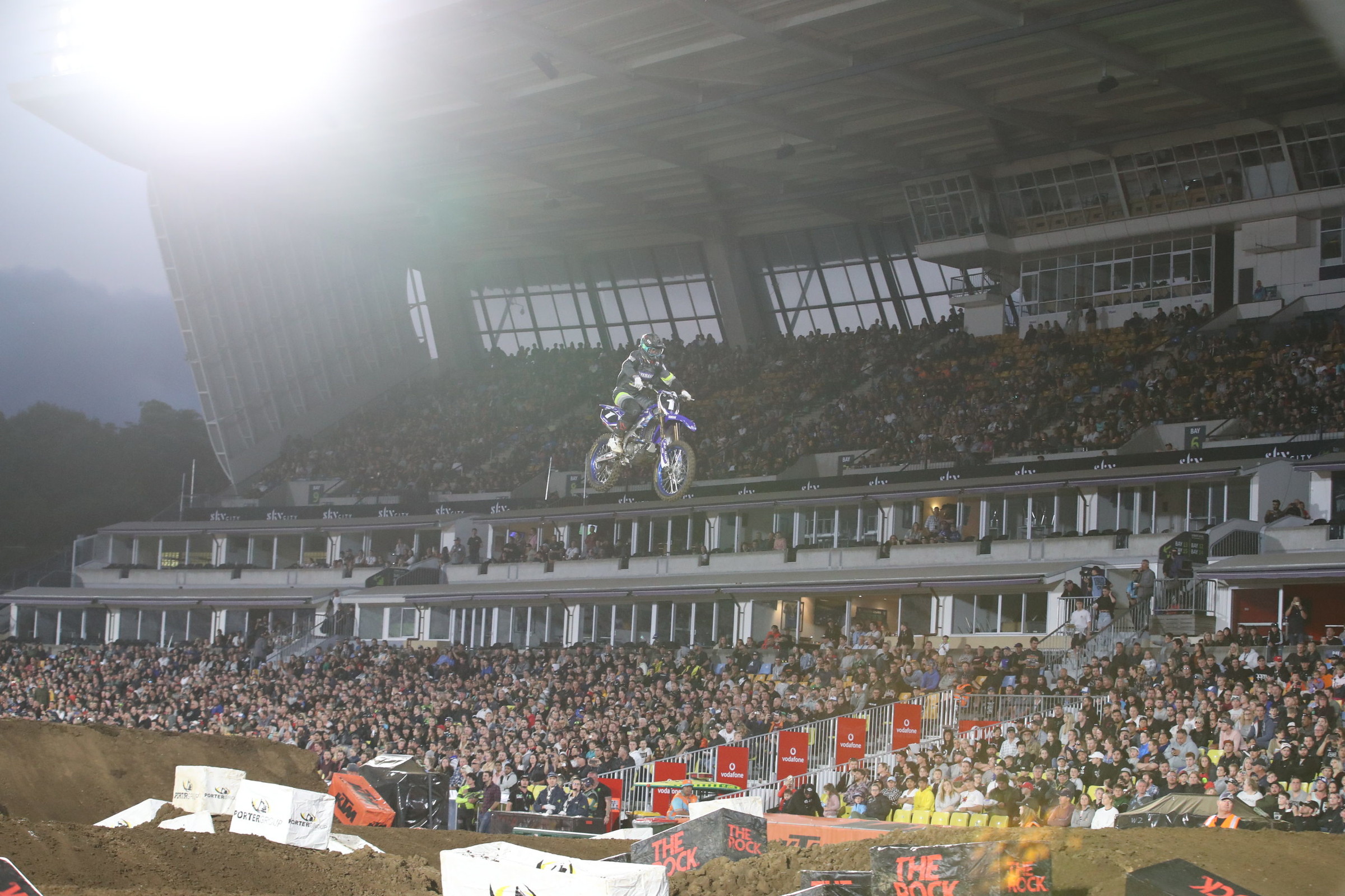 Jay Wilson takes to the skies of Auckland.