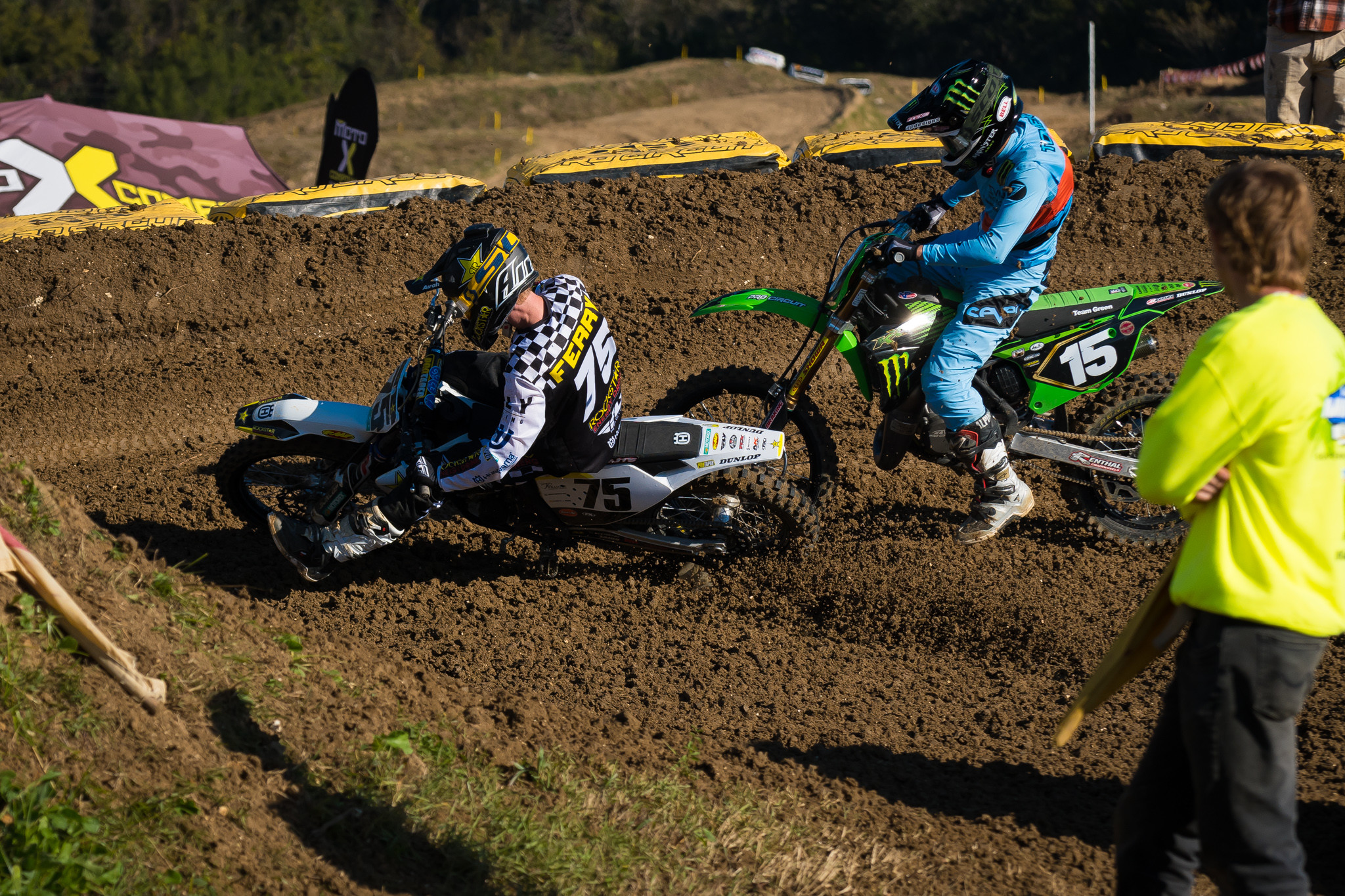 Evan Ferry (75) and Gavin Towers