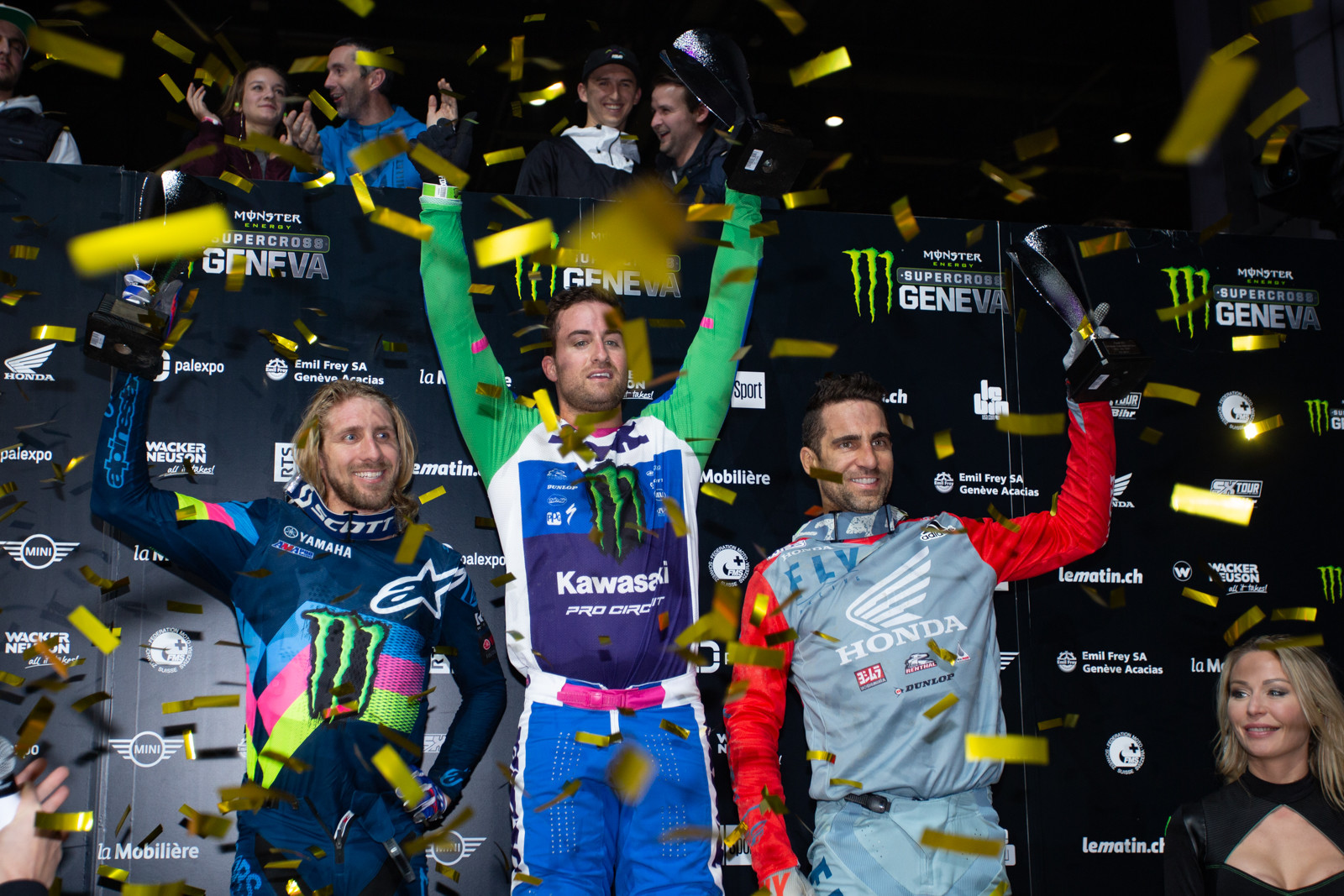 The SX1 podium from night one.