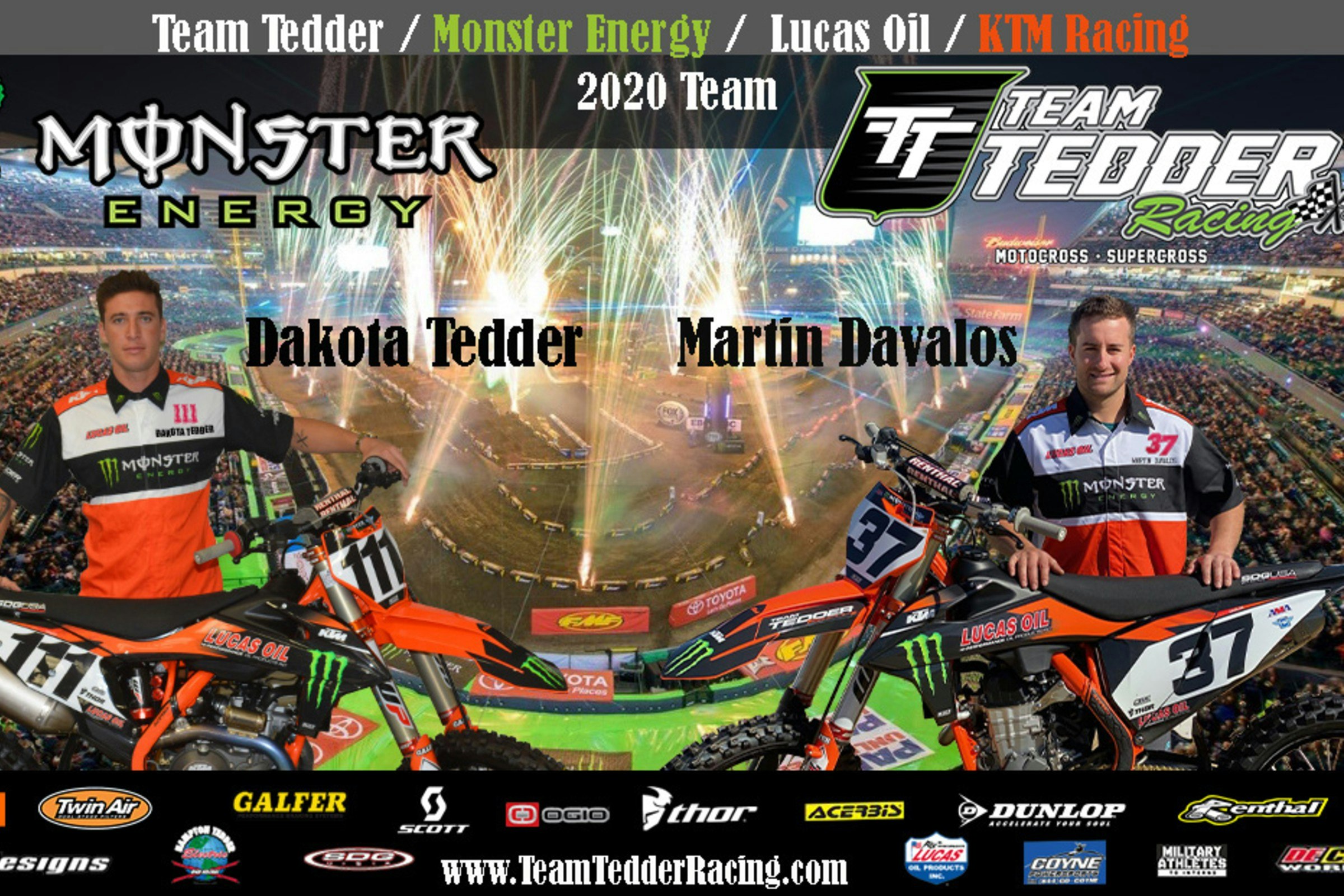 Team Tedder/Monster Energy/Lucas Oil/KTM Racing Announces 2020 Supercross Team