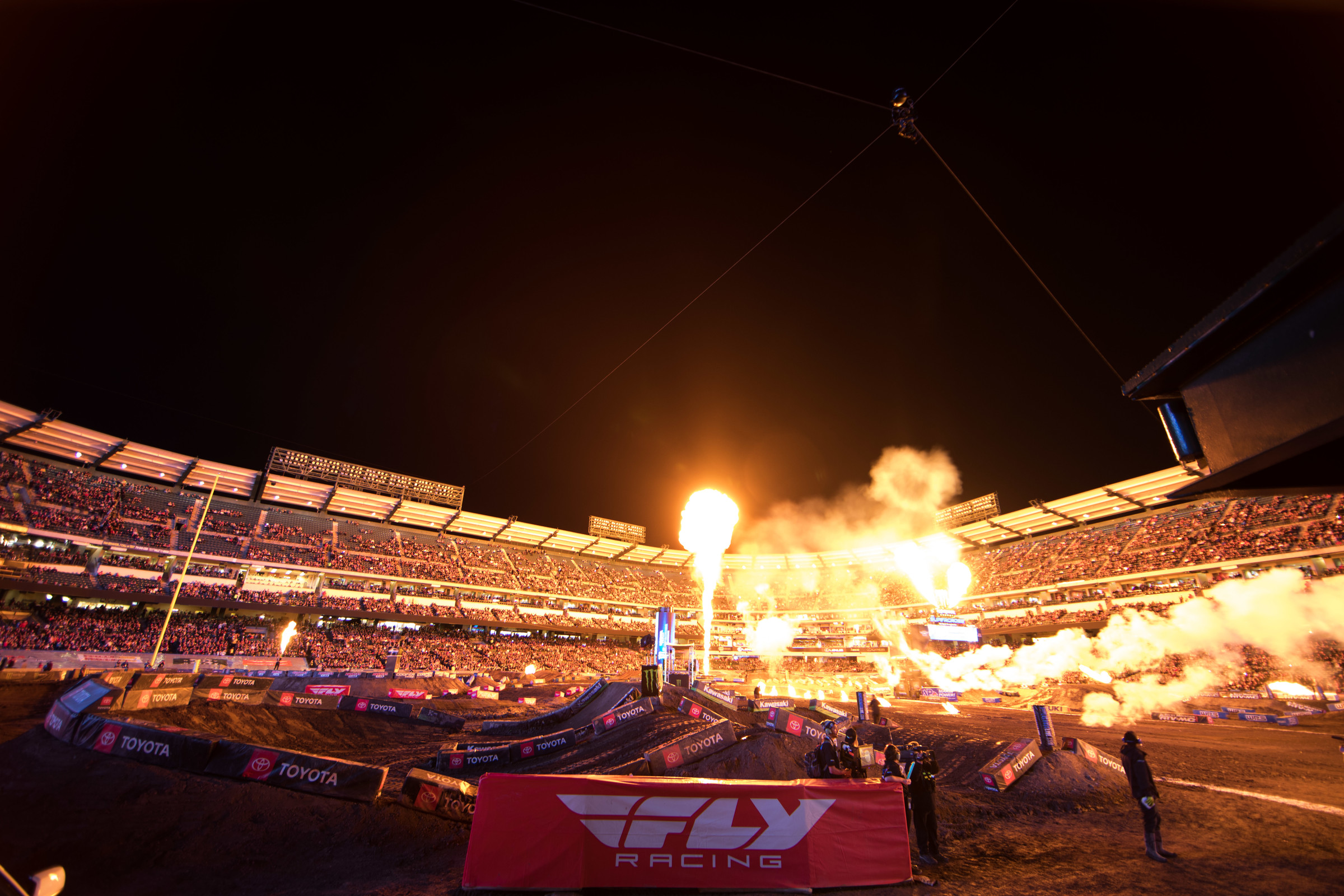 Anaheim 2 Supercross opening ceremonies.