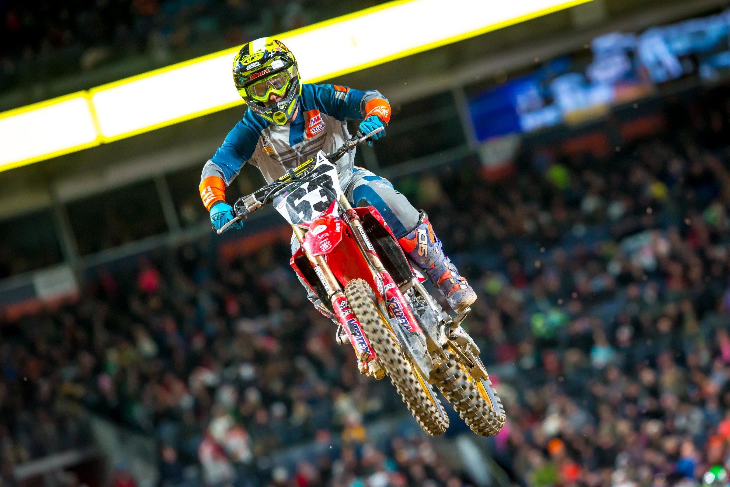 Short at the 2019 Denver Supercross, where he finished 17th in the 450SX main event.