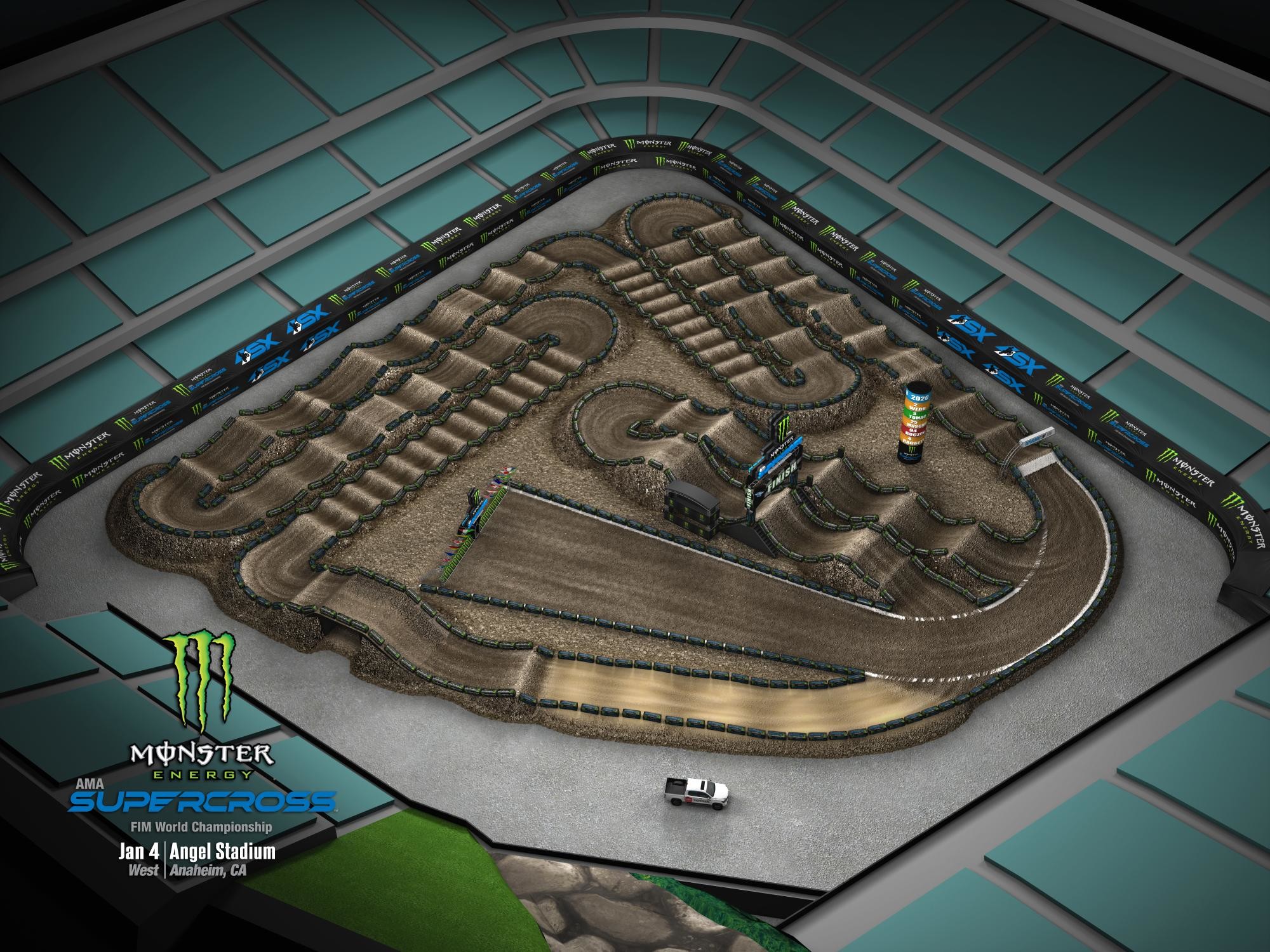 The 2020 Anaheim 1 layout.