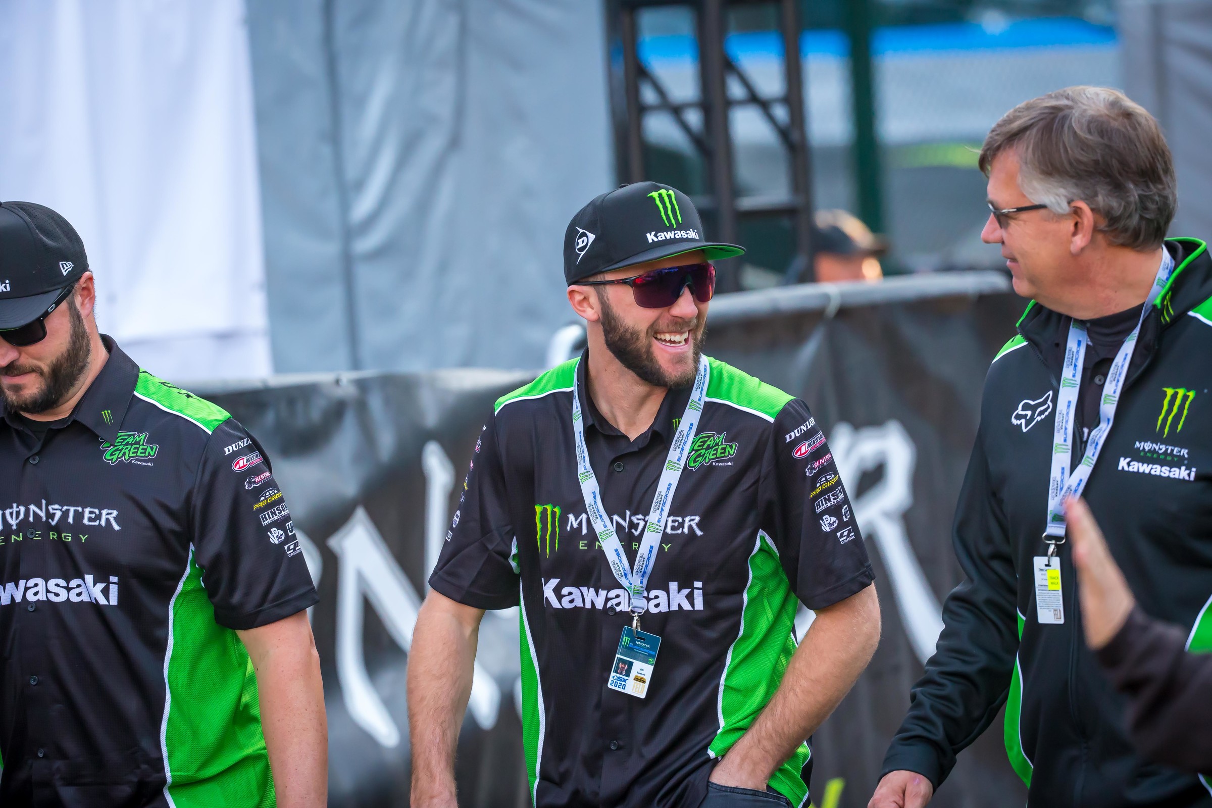 Eli Tomac during track walk at Anaheim 1.