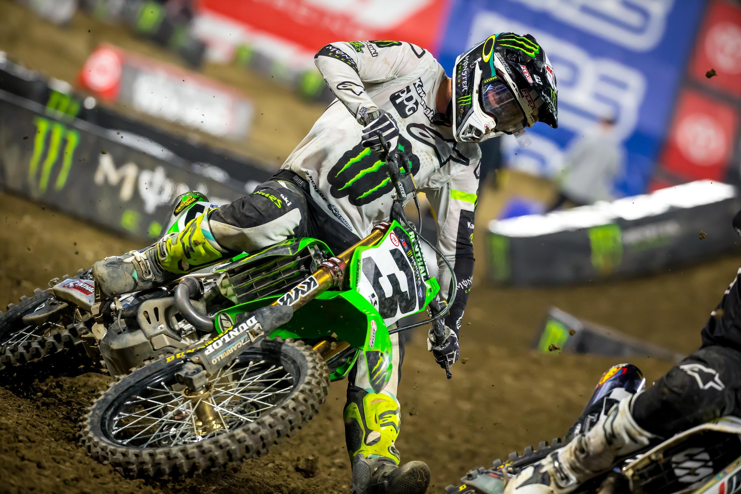 Arm pump limited Eli Tomac's performance in the 450 main event.