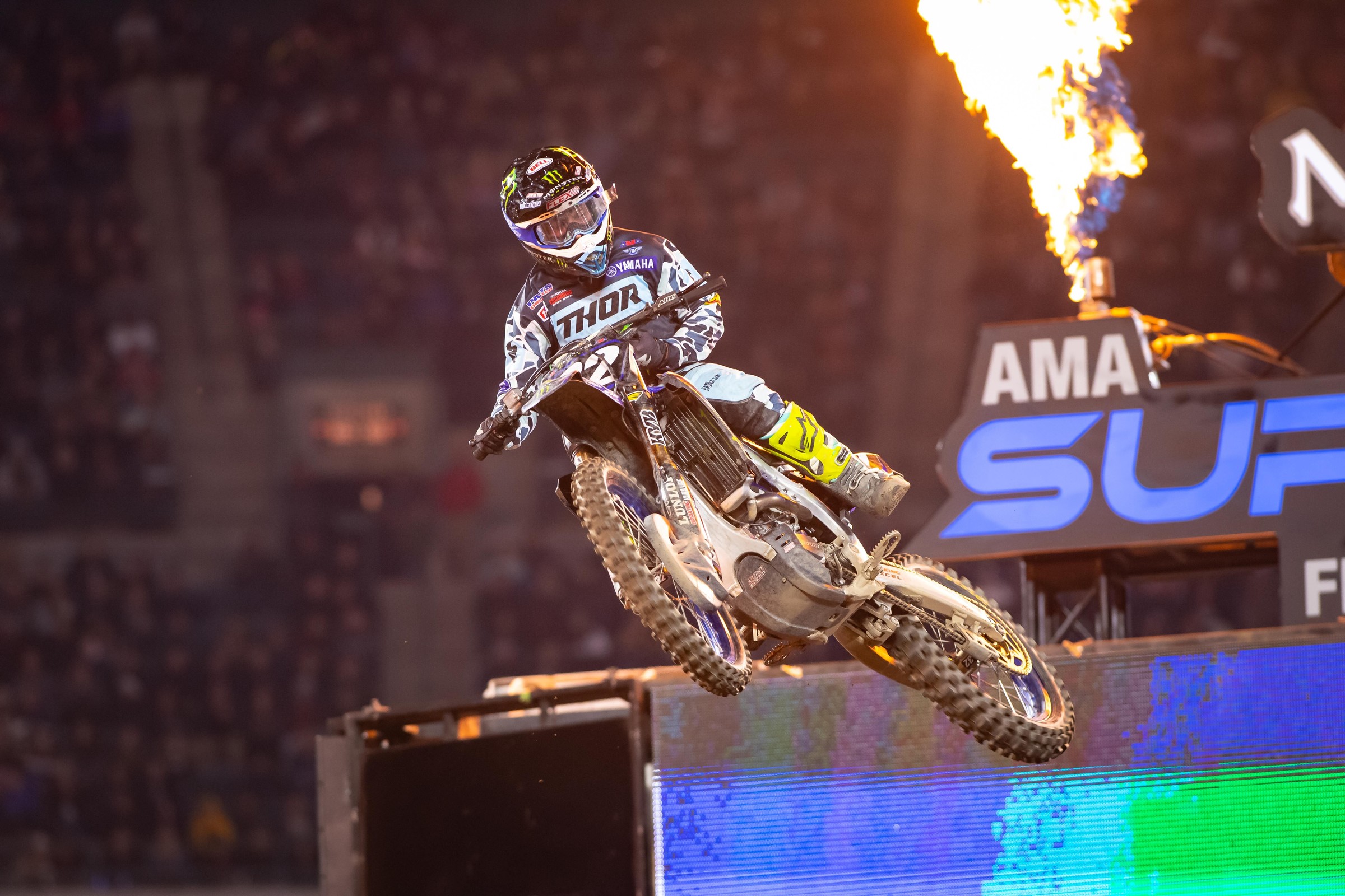 Justin Cooper bested the 250SX field after trailing Austin Forkner in the first half of the race.