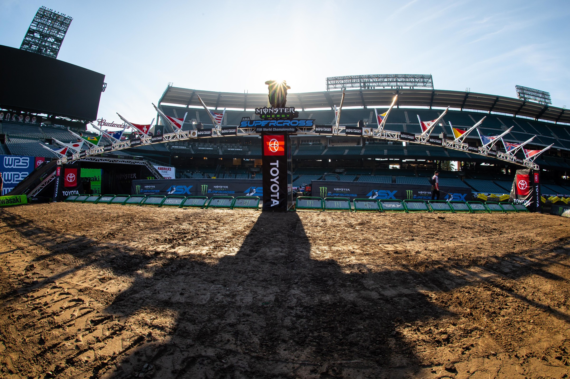 Out of the sunshine of California and into the dome in St. Louis.