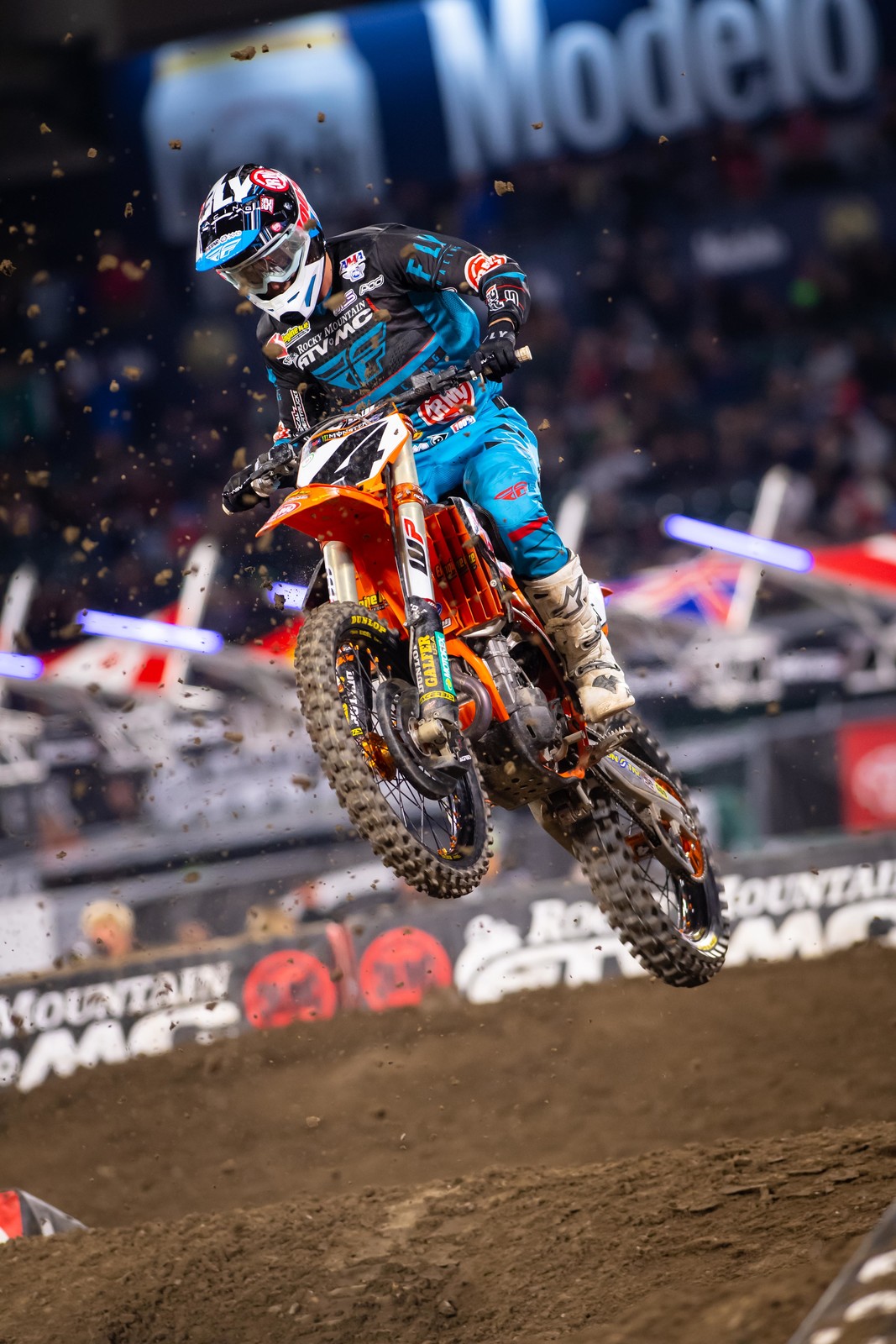 Blake Baggett battling the roost.